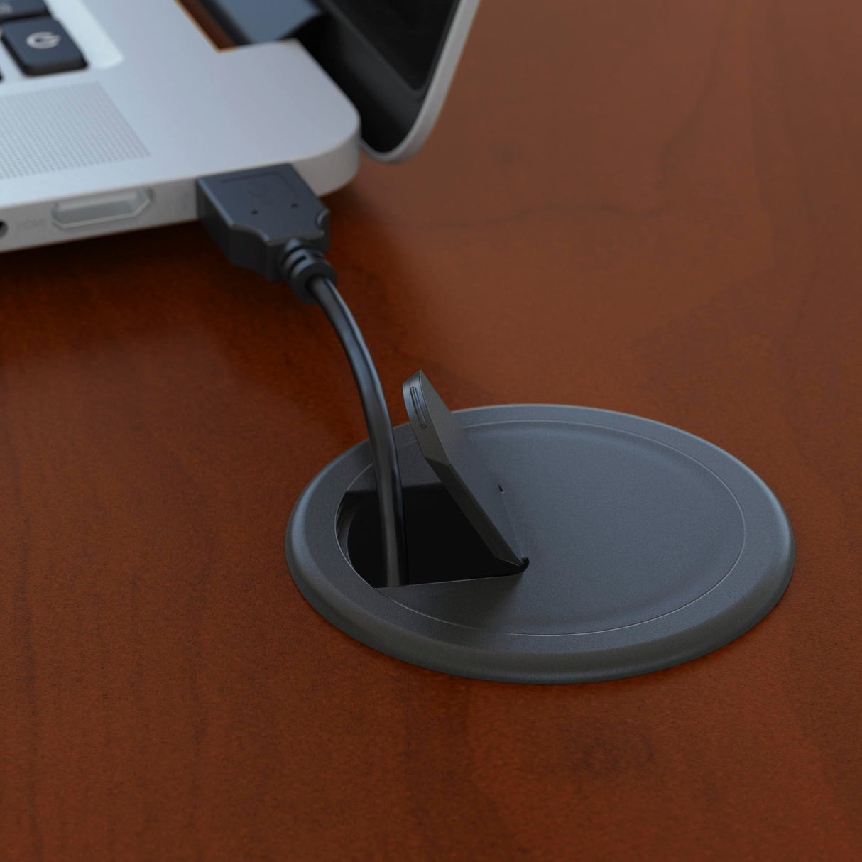 Bush Business Furniture Components Office Desk 66"W x 30"D, Hansen Cherry/Graphite Gray, Standard Delivery Bush Business Furniture