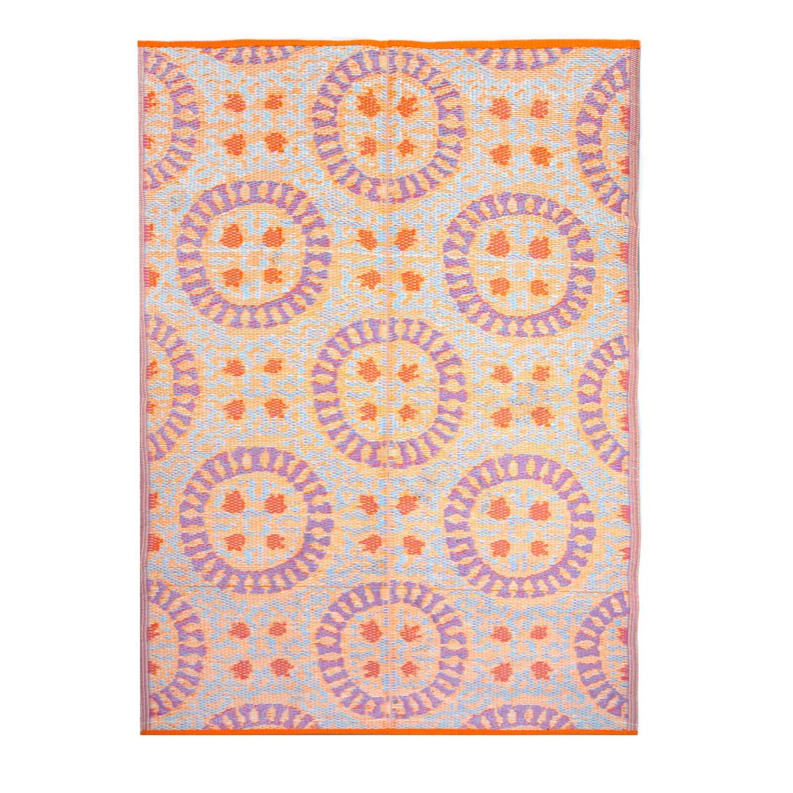 Talking Tables Boho Woven Waterproof Outdoor Rug | Plastic, Lightweight & Non Slip Mat with Double-Sided Geometric Pattern | for Garden, Patio, Decking, Bathroom, Utility, Picnic,Boho-Rug-V3 Talking Tables