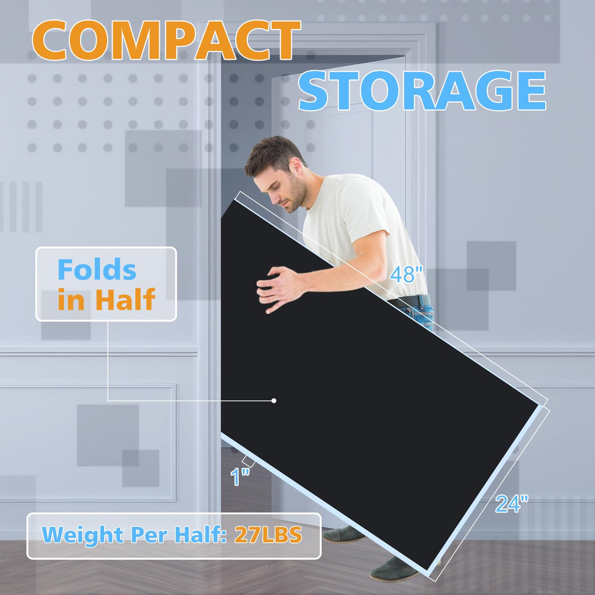 Dithoko Ping Pong Conversion Top, 8 FT Foldable Table Tennis Topper for Pool & Billiard Tables, 12MM MDF, Compact Storage, Net & Posts Included, Easy Setup, Indoor Use Dithoko