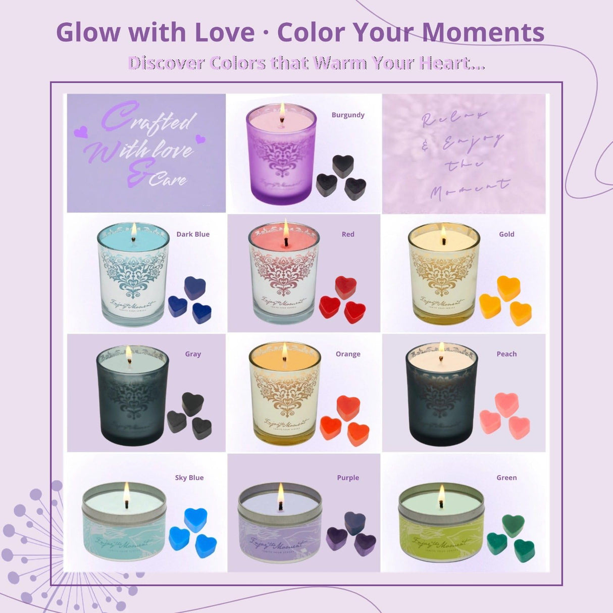 Premium Candle Wax Dye Chips, 16 Colors, Highly Concentrated Coloring for Soy Candle Making RU HANDMADE