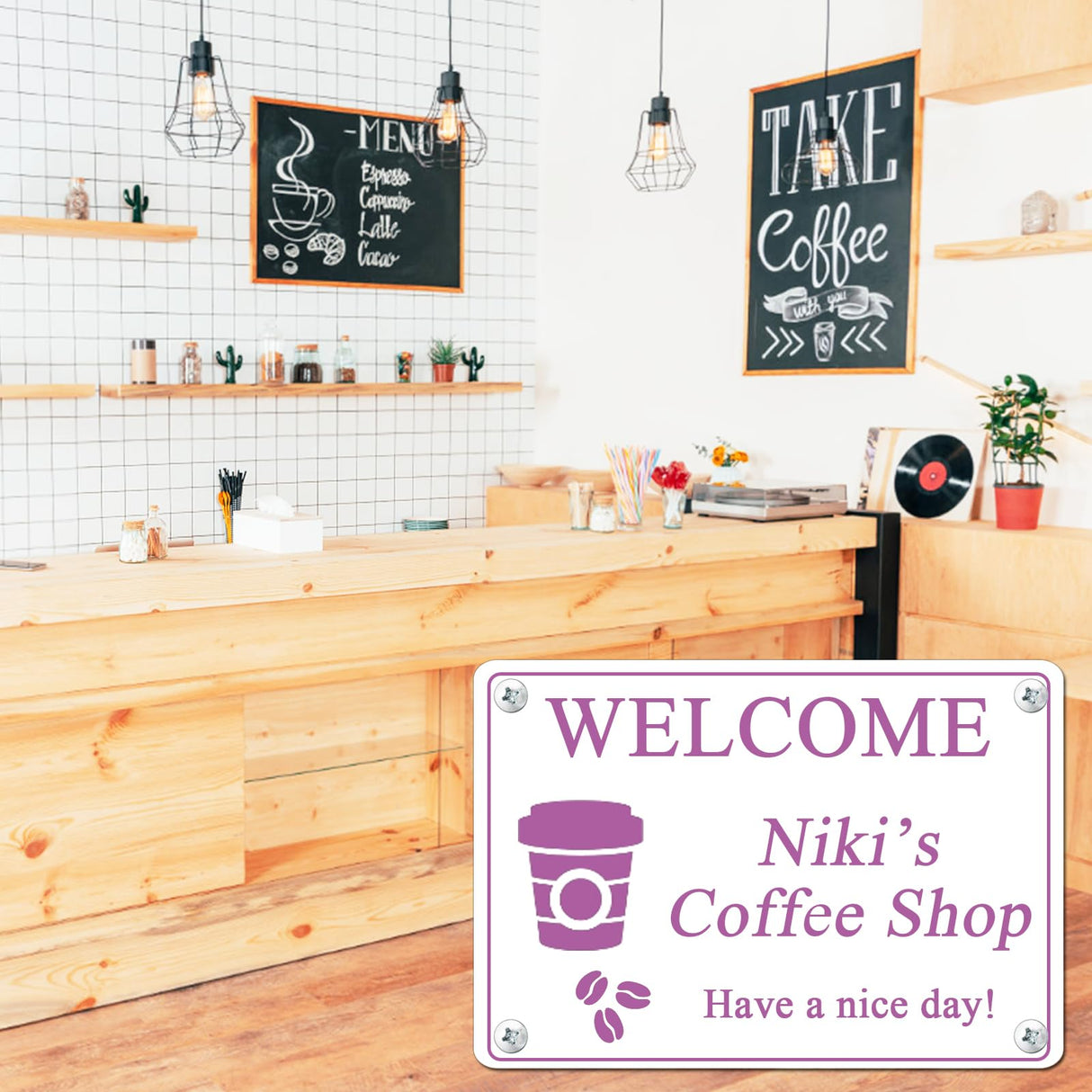 4 Pack Sublimation Aluminum Sign Blanks, White Heat Transfer Blank Metal Photo Sign Wall Frame Poster with 16 Nails for Yard Garden Graduation Birthday Party Living Room Bedroom 0.45mm WORFACE