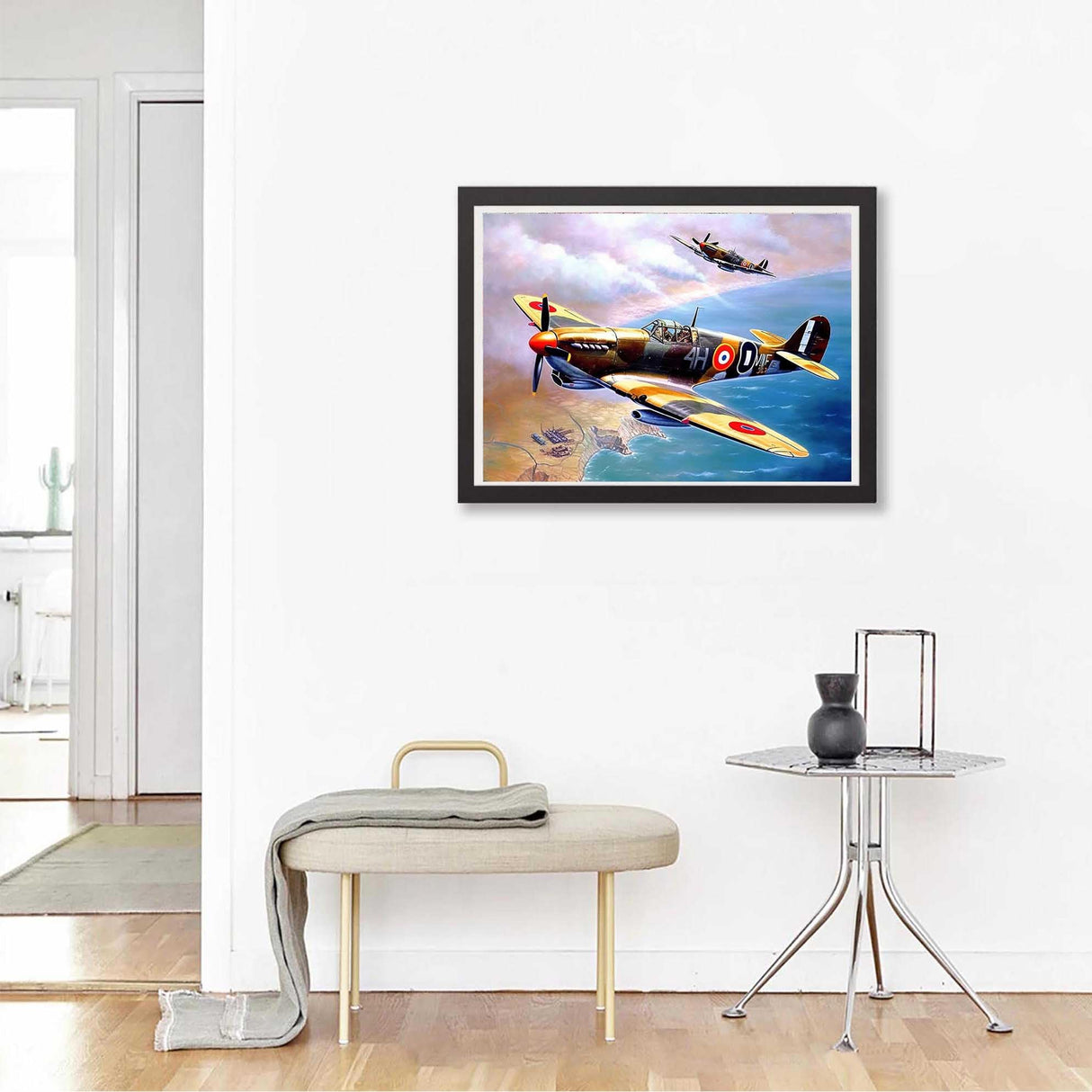 Kaliosy 5D Diamond Art Painting Kits for Adult Aircraft Airplane by Number Kits, Paint with Diamonds Art Sky Landscape DIY Full Drill, Crystal Craft Cross Stitch Embroidery Decoration 12x16inch Kaliosy