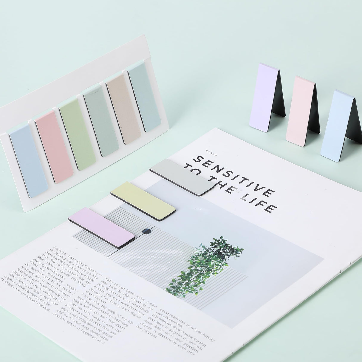 Mr. Pen- Magnetic Bookmarks, 12 Pack, Pastel Colors, Magnetic Book Marks, Bookmarks for Women Men Kids, Magnetic Bookmark, Magnet Bookmark Clips, Book Marker, Paper Bookmarks, Bookmark Magnetic Mr. Pen