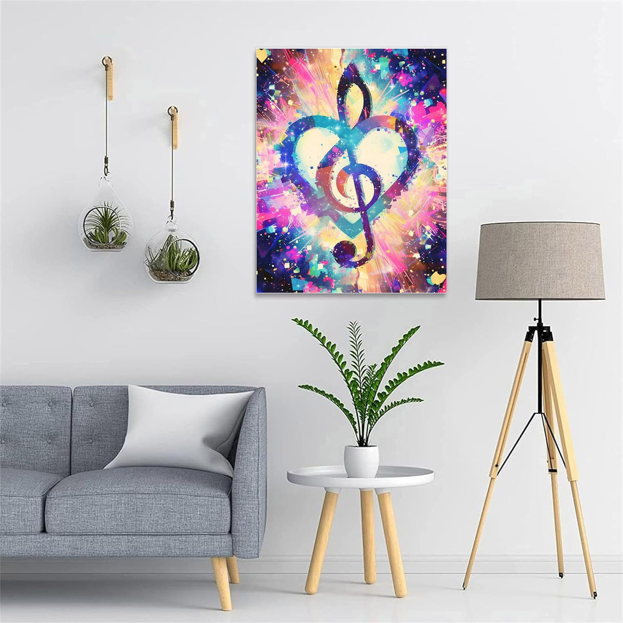 YOUSHIHA Music Notes Diamond Painting Kits for Adults,DIY 5D Musical Instrument Diamond Art Full Drill for Adult,for Beginner Home Wall Decor Gift 8x12 Inch YOUSHIHA