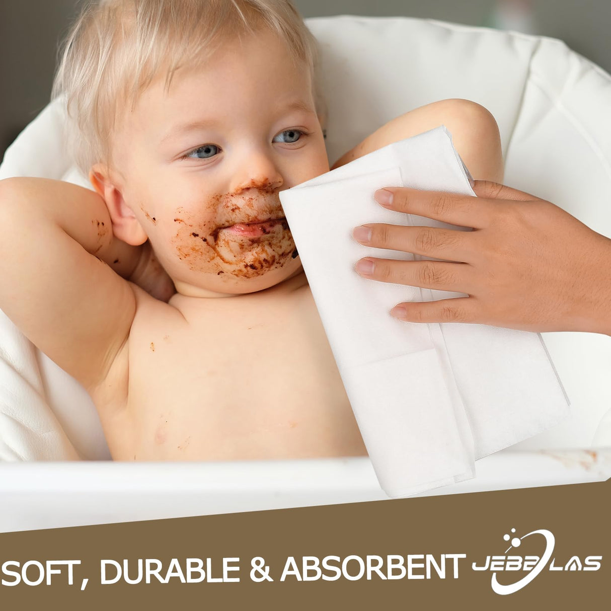 JEBBLAS Disposable Cloth Like Napkins, Built-in Flatware Pocket, Wedding Party Linen Feel White Napkin, Prefolded for Silverware,50 Count JEBBLAS