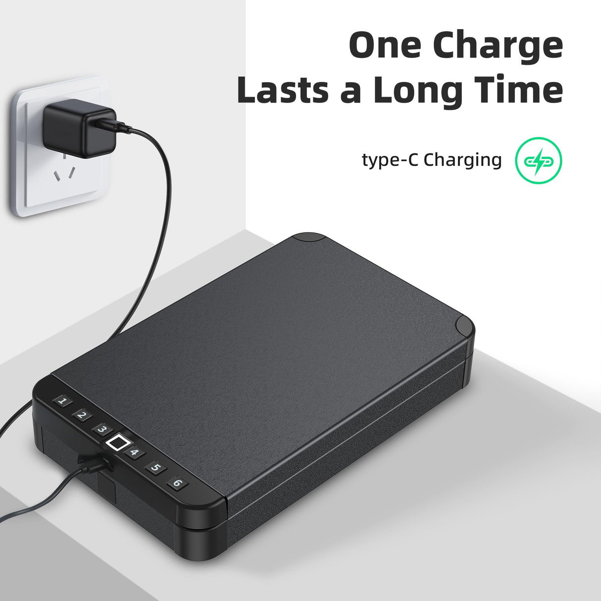 KENRONE Portable Safe Box,Biometric Gun Safe for Handgun,Fingerprint Cabinet Boxes with Keys and Password to Quick Unlock,Safe Case for Guns Nightstand Travel Carry-on KENRONE