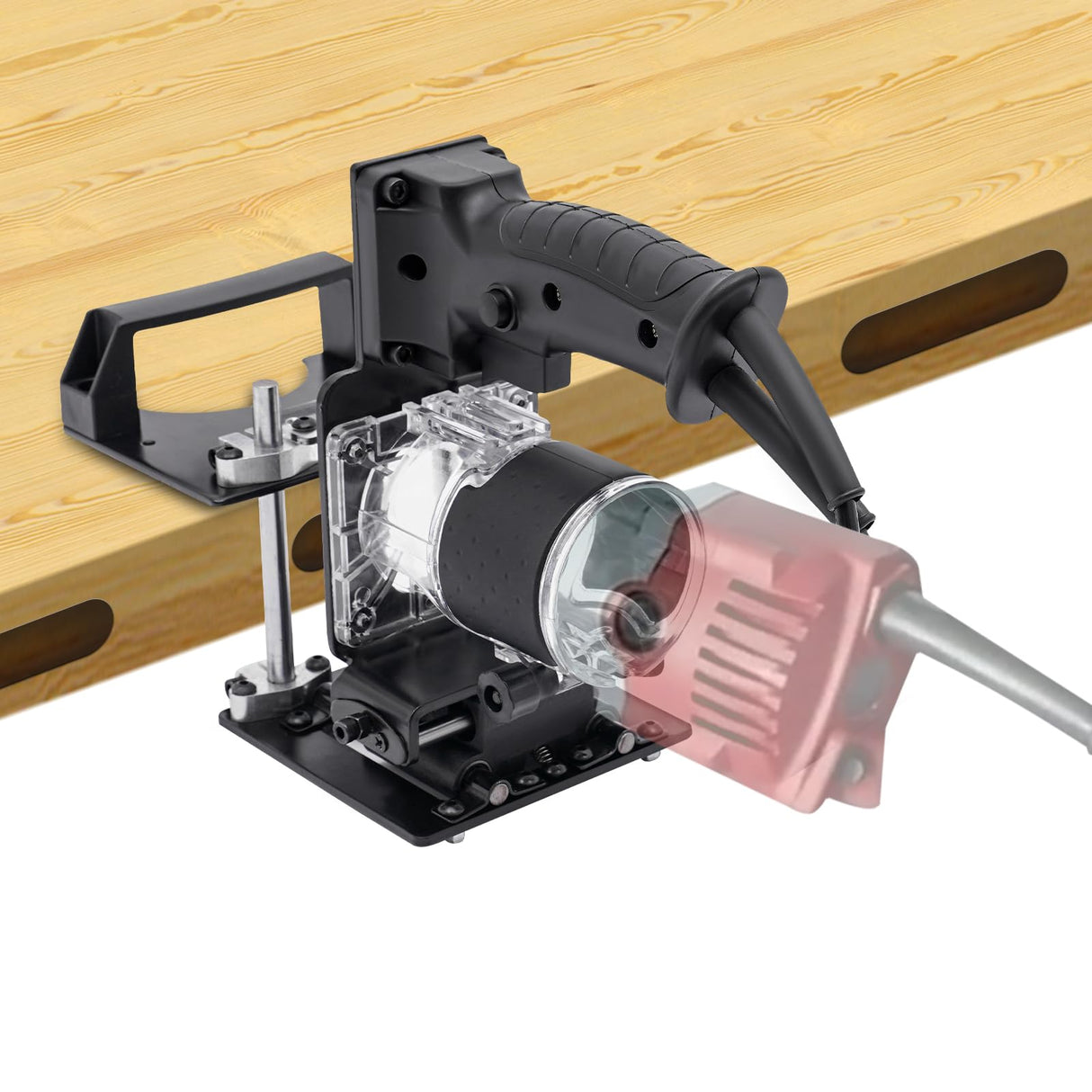 Slotting Guide Locator, Mortising Jig 2 in 1 Invisible Fastener Slotting Bracket Woodworking Slotting Locator Edge Guide Trimming Machine Hole Stand for Woodworking Furniture Splicing DUYIWAA