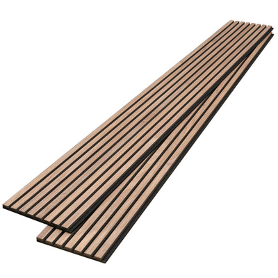 Kieacia Wood Slat Acoustic Panels for Wall and Ceiling | 3D Slat Wood Panels| Decorative Soundproof Paneling | Noise Reduction | 94.49"x 23.62" Each Box-Natural Walnut