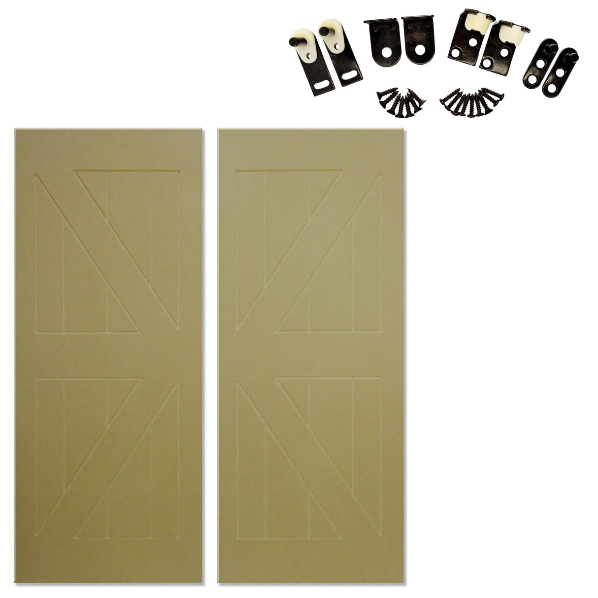 Swinging Cafe Doors Unprimed Barn Doors, 3/4" Thick Saloon Door Swing, British Brace, Oil Rubbed Bronze Finish, Unfinished Solid Door with Strong Door Joints, Pre-Sanded Wood Door, (36"x42") Swinging Café Doors