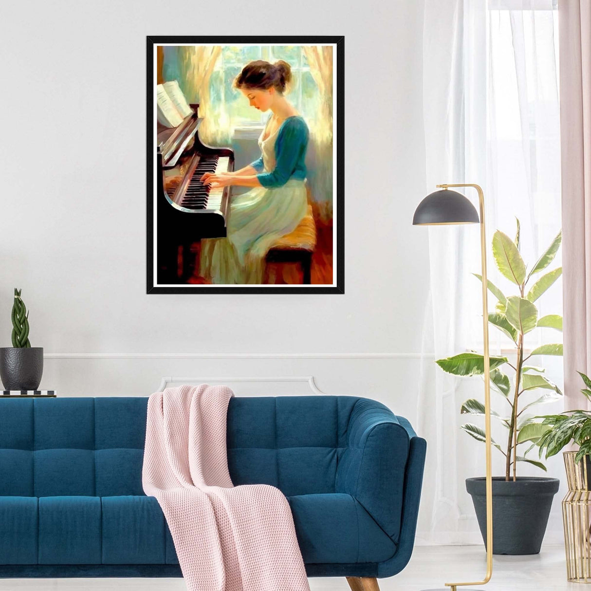 SKRYUIE 5D Piano Diamond Painting Kits - DIY Diamond Art Kits for Adults Woman, Full Round Drill - Crystal Cross Stitch - Adults Craft for Wall & Office Decor - 30x40cm SKRYUIE