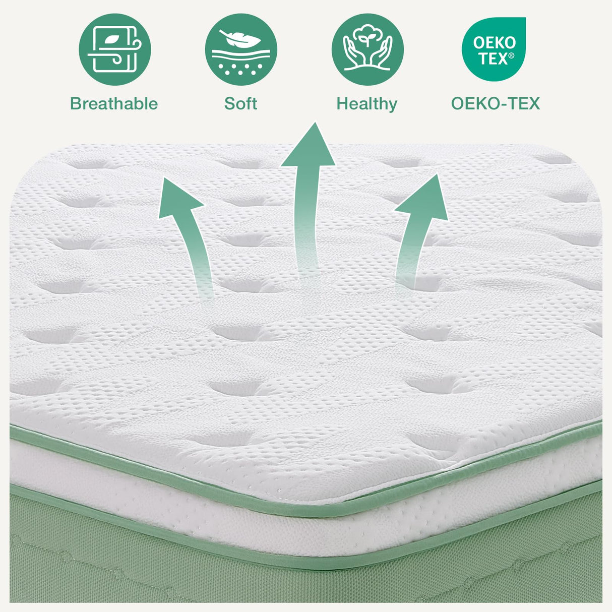 Novilla Twin Mattress, 10 Inch Hybrid Mattress in a Box, Gel Inflation Memory Foam with Pocket Coils Innerspring for a Cozy Night, Pillow Top Twin Size Mattress, Medium Firm & Fit The Body's Curves Novilla