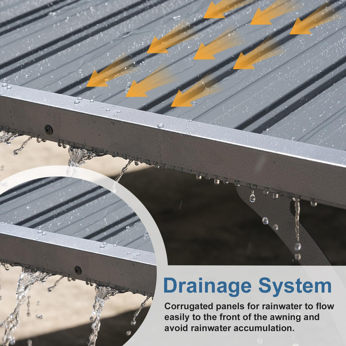 COBANA 8' x 10' Gazebo, Hardtop Wall Mounted Lean to Gazebo Pergola with Metal Roof for Patio, Deck, Backyard COBANA