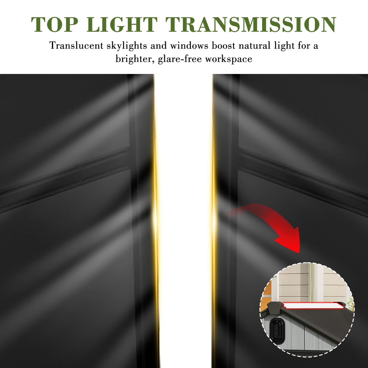 Domi 8x10FT Outdoor Resin Storage Shed with Transparent Windows & Louvered Vents, Plastic Tool Shed with Double Lockable Doors & Gable Roof, Outside Garden Shed for Backyard, Patio, Lawn, Grey domi outdoor living