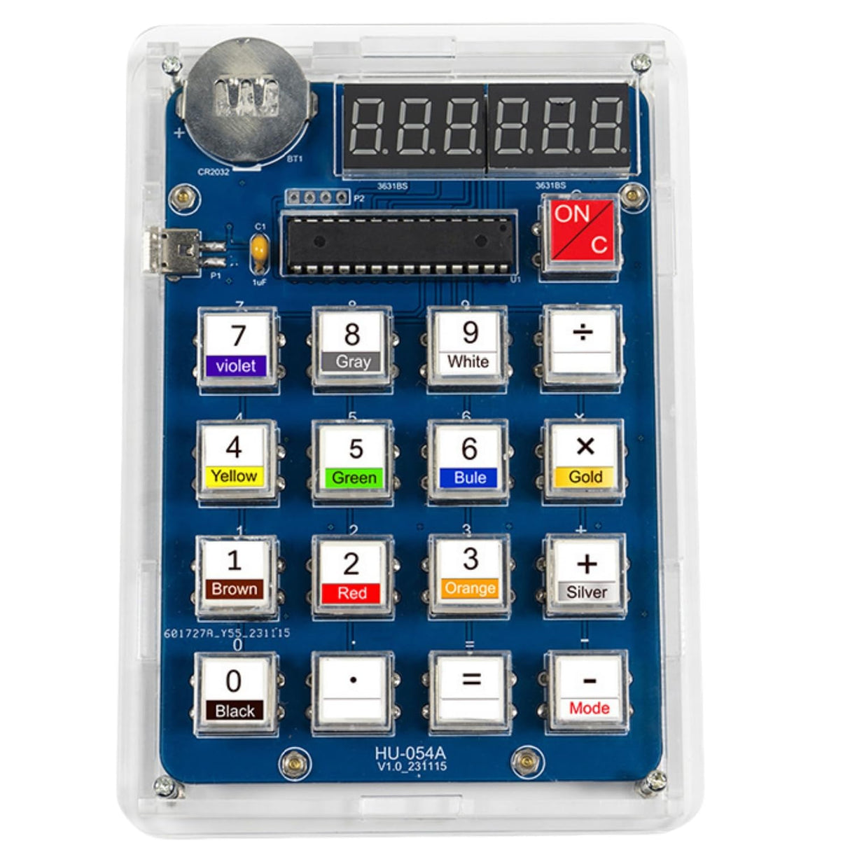 DIY Electronic Calculator Kit, 6-Digit Display, Soldering Practice Project with Resistance Reader MUXWELL