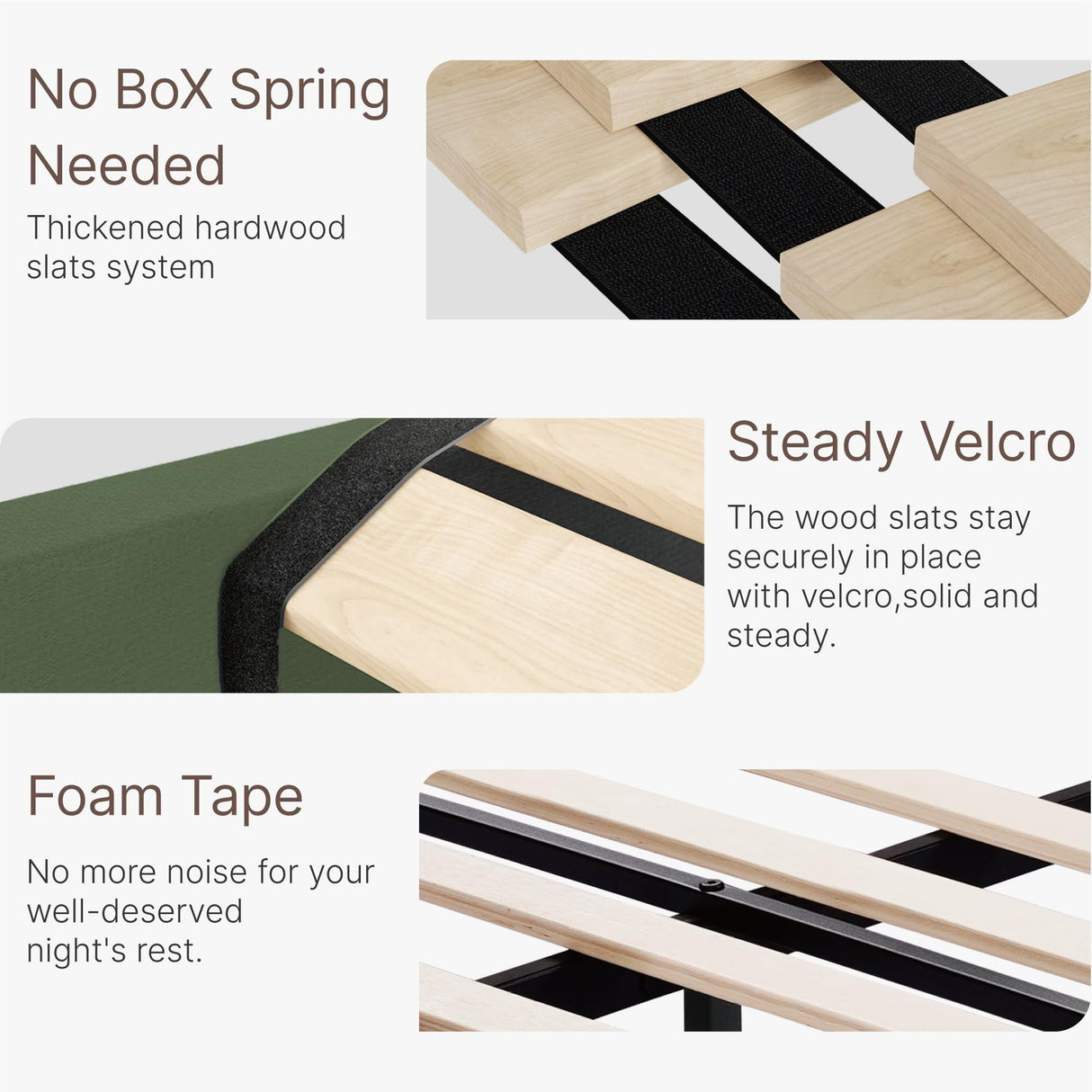 KISLOT Full Size Bed Frame, Velvet Upholstered Platform Bed Mattress Foundation, with Vertical Channel Tufted Wingback Headboard, Strong Wood Slat, No Box Spring Needed, Green KISLOT