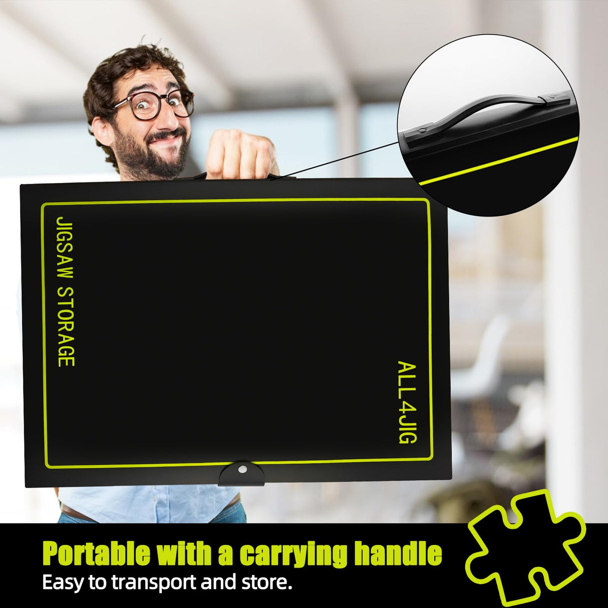 ALL4JIG Puzzle Storage Folder Keeper for Jigsaw Enthusiasts Puzzle Space-Saving Organizer Accessories for Adults Holds 20 Puzzles, HD Film Pockets ALL4JIG