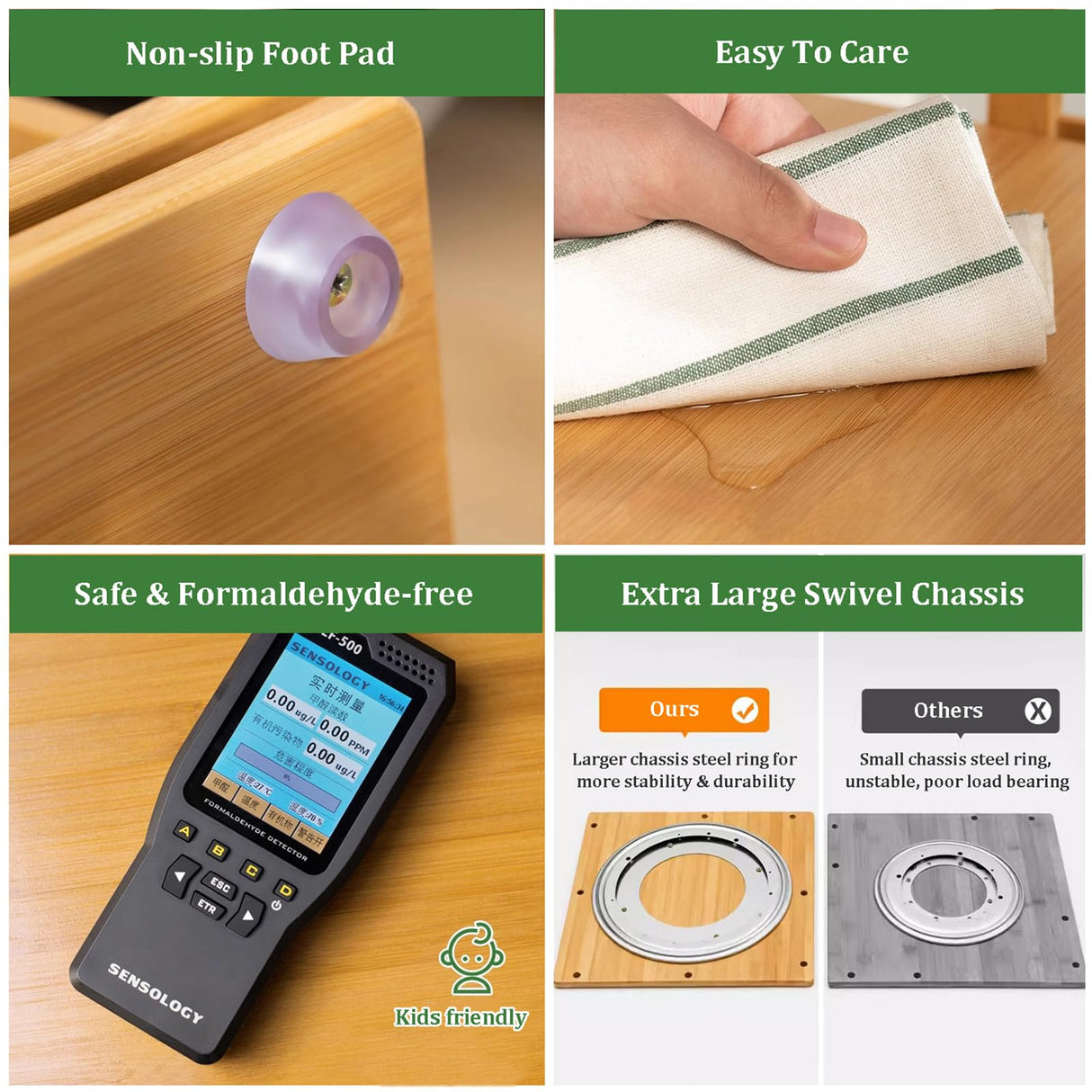 SUZEPER 5 Tier 360° Rotating Bookshelf,Bamboo Bookshelf Floor Standing Storage Rack,Wood Narrow Book Shelf Organizer for Living Room Study Room Office(37x37x149cm(15x15x59inch), Walnut) SUZEPER