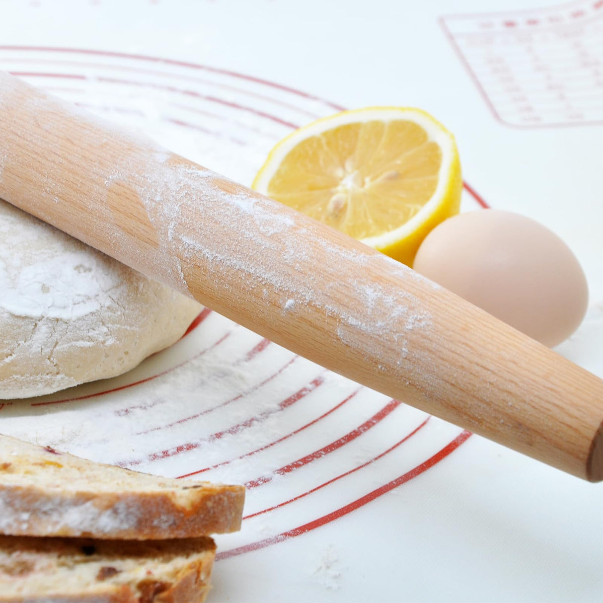 TUSIWIT Wooden French Rolling Pin for Baking and Pastry (beech wood, 16 inches) TUSIWIT