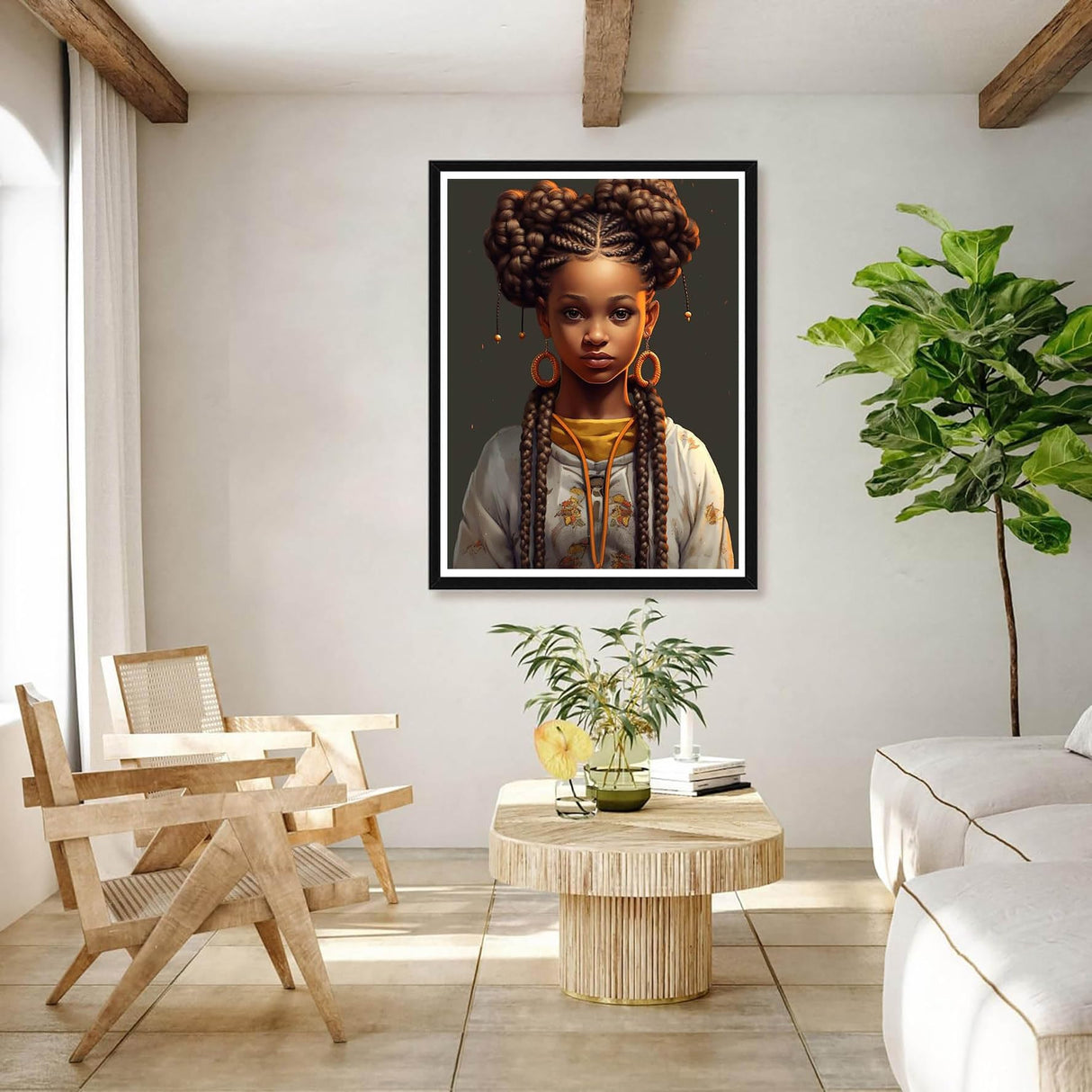 Bimkole 5D Diamond Arts Kits African American Woman, Full Drill DIY Rhinestone Embroidery Set Paint with Diamonds Art by Number Kits Cross Stitch Home Wall Craft Decoration (12x16inch) Ad31 Bimkole