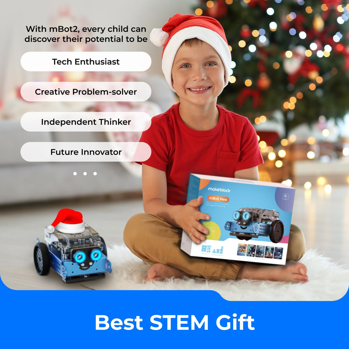 Makeblock mBot2 Coding Robot for Kids, AI Learning Support Scratch & Python Programming, Robotics Kit for Kids Ages 8-12 and up, Building STEM Robot Toys Gifts for Boys Girls Makeblock