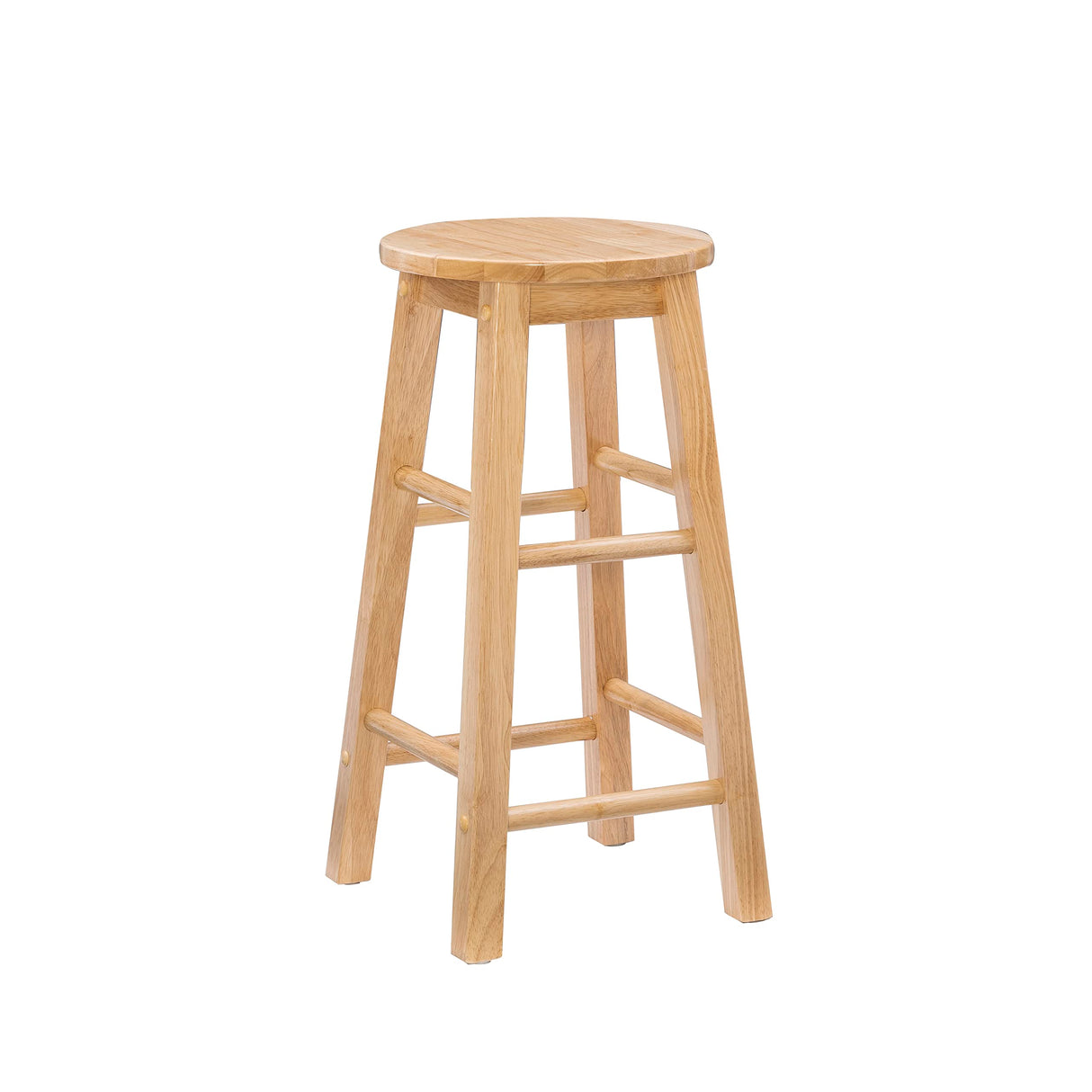 Linon Natural Barstool with Round Seat, 24-Inch Linon