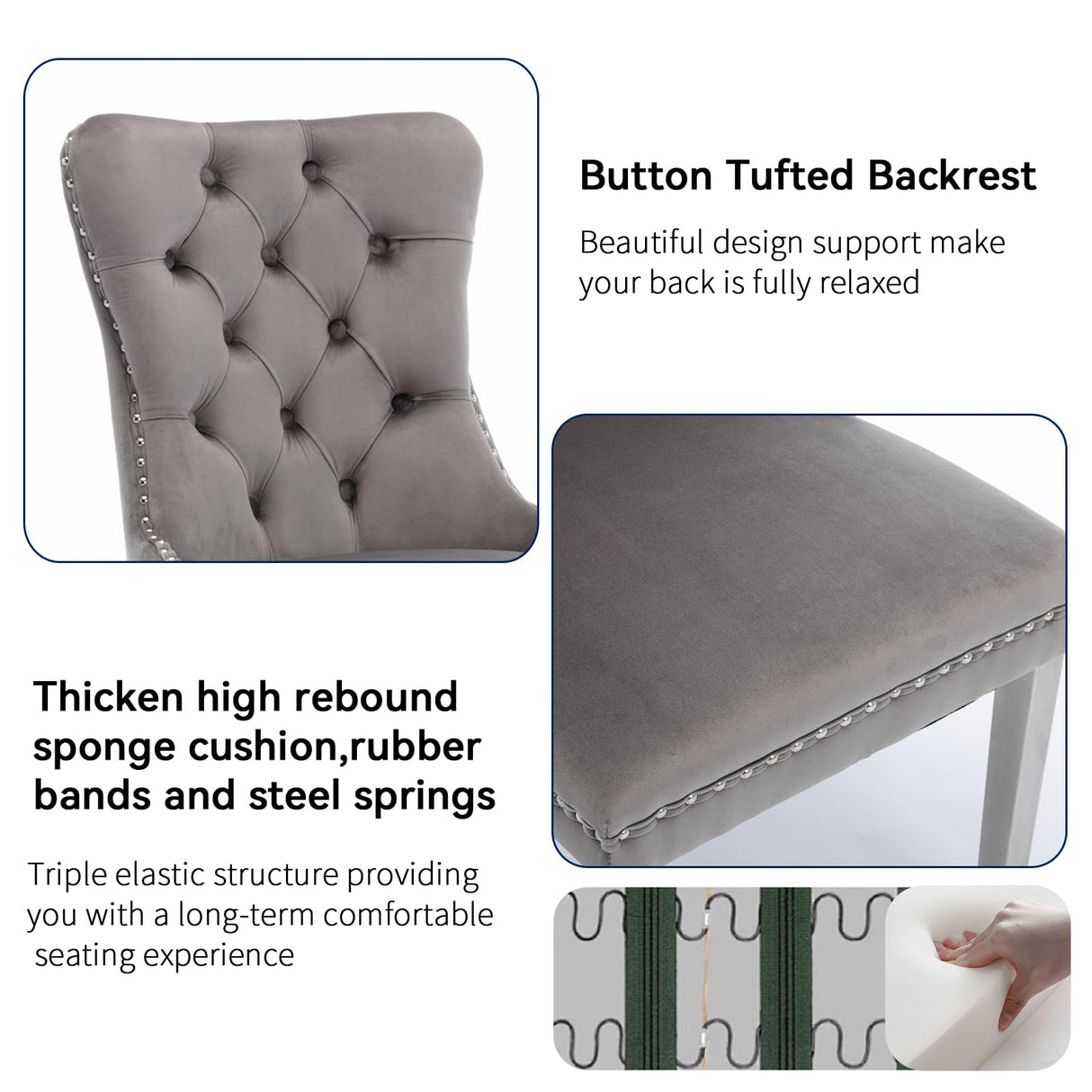 KUVADAZ 63"-78.74" White Faux Marble Extendable Dining Room Table Set for 8, 9-Piece Dining Table Set with 8 Chairs, Rectangle Wooden Expanding Kitchen Table and Grey Upholstered Chairs Set KUVADAZ