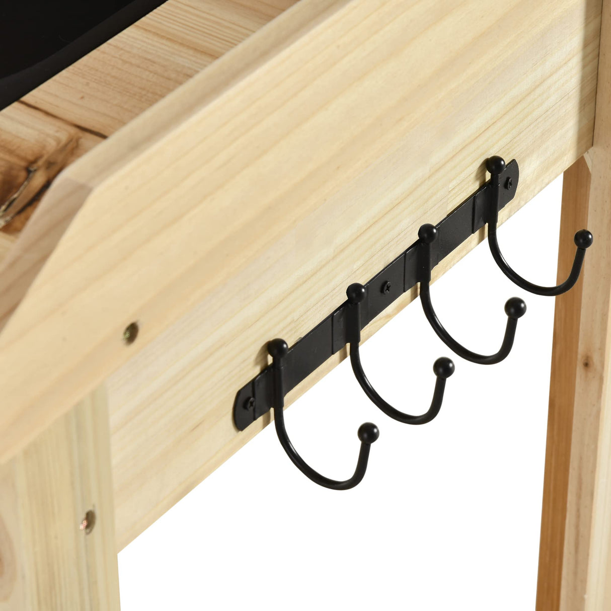 Outsunny Potting Bench Table, Garden Work Bench, Workstation with Metal Sieve Screen, Removable Sink, Additional Hooks and Baskets for Patio, Courtyards, Balcony, Natural Outsunny