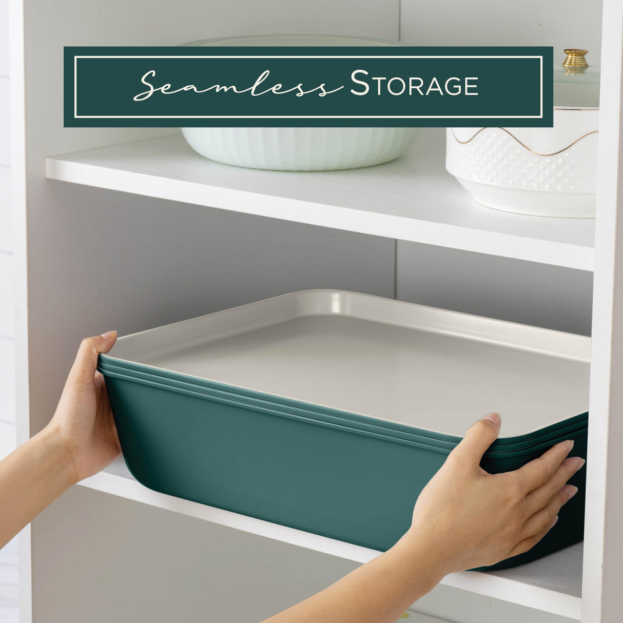 Country Kitchen Nonstick Stackable Bakeware Set - Durable, Easy Release Baking Set, Sage, 13 Pcs Country Kitchen