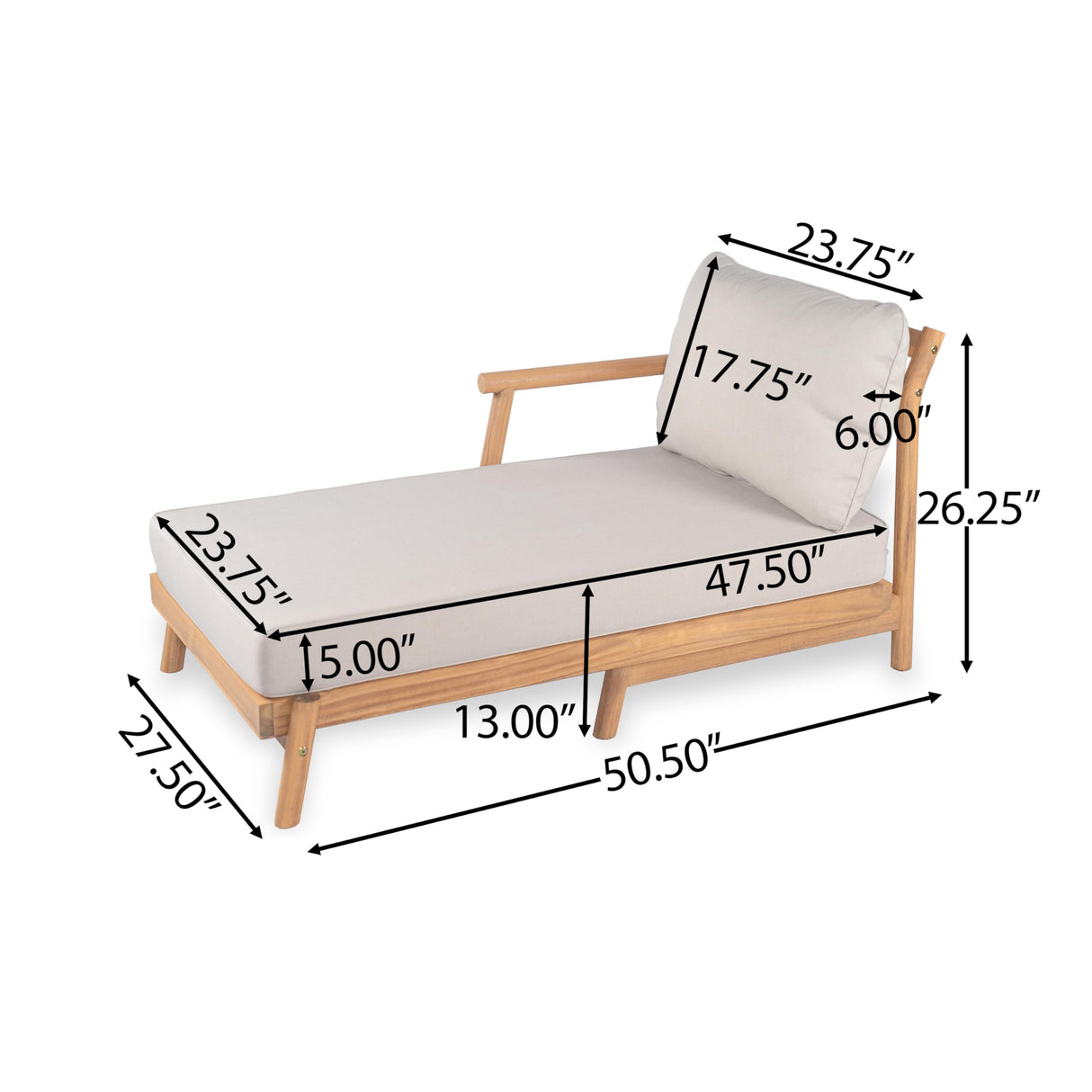 Christopher Knight Home Jorine Patio Chat Set, Acacia Wood Accent Chair, Slat Panel Coffee Table, Sectional L Shaped Sofa, Loveseat and Lounge Chair, Outdoor Conversation Set for Yard, Teak+Beige Christopher Knight Home