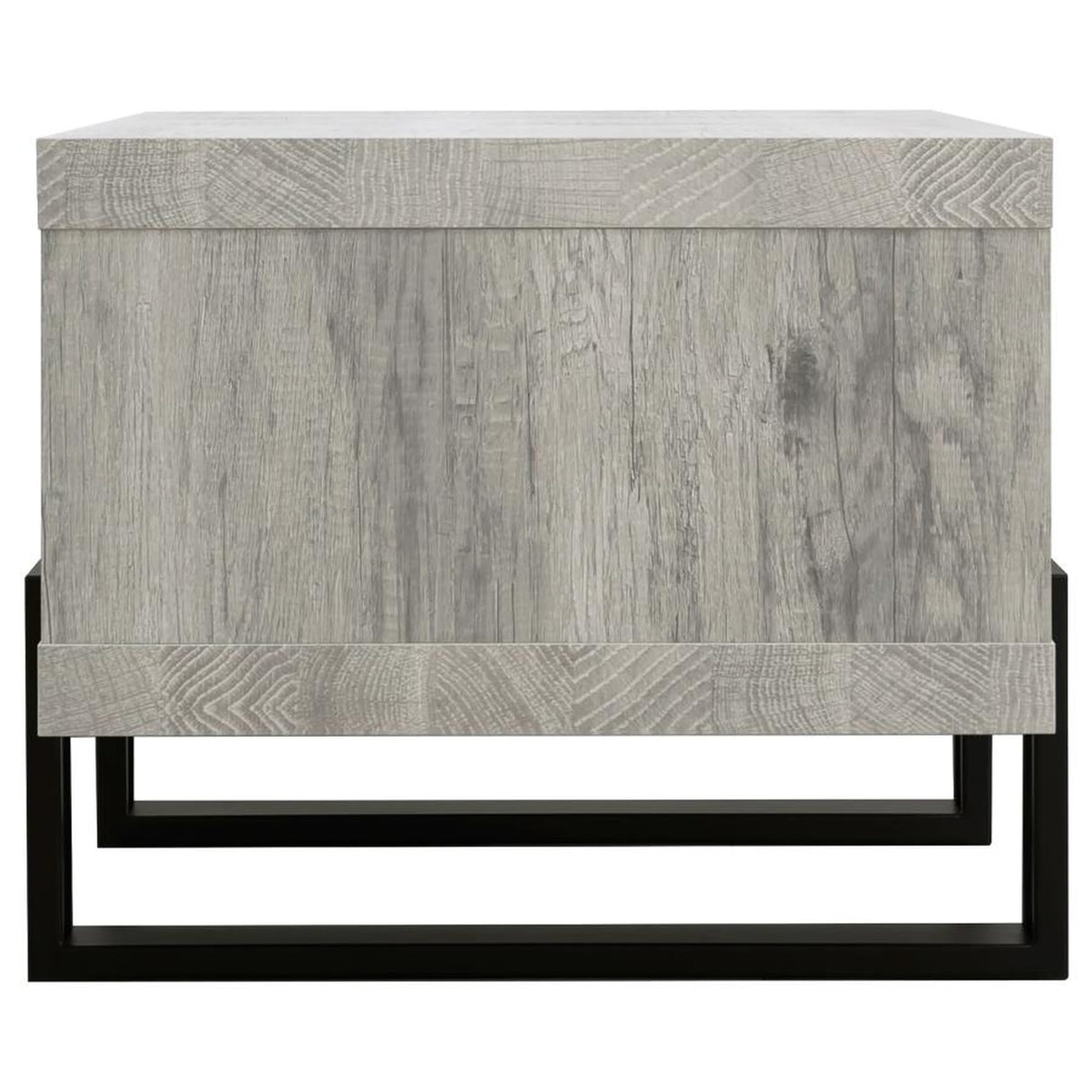 CARTESIAN Modern Engineered Wood Coffee Table, Gray Driftwood, Multi-Level Design, Living Room Furniture, 47.25x23.50x19.25 Inches CARTESIAN