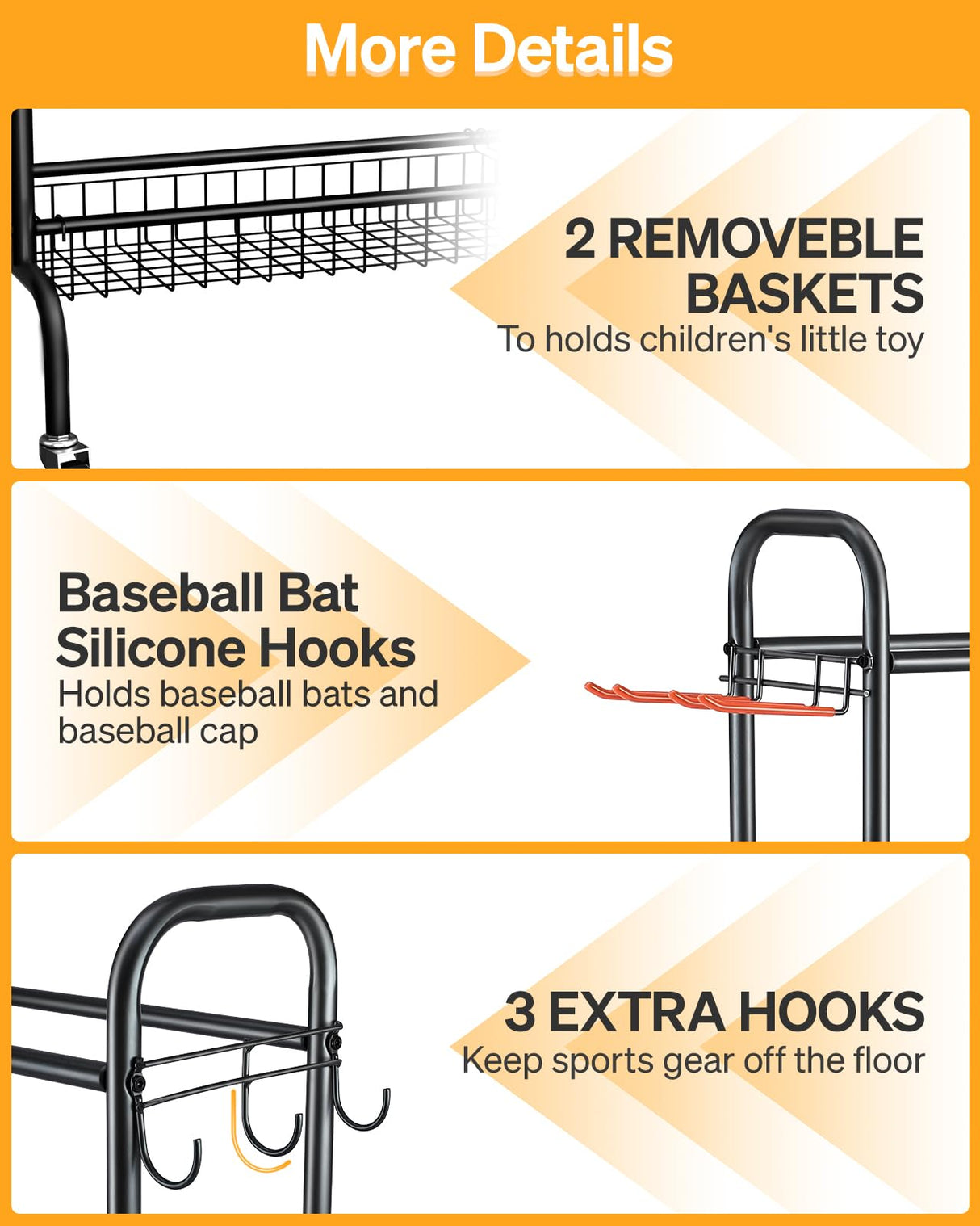 EXTCCT Basketball Rack, Outdoor Rolling Basketball Shooting Training Stand,Sports Equipment Storage with Wheels, Garage Four-Layer Ball Holder with Two Basket for Basketballs Footballs Volleyball EXTCCT