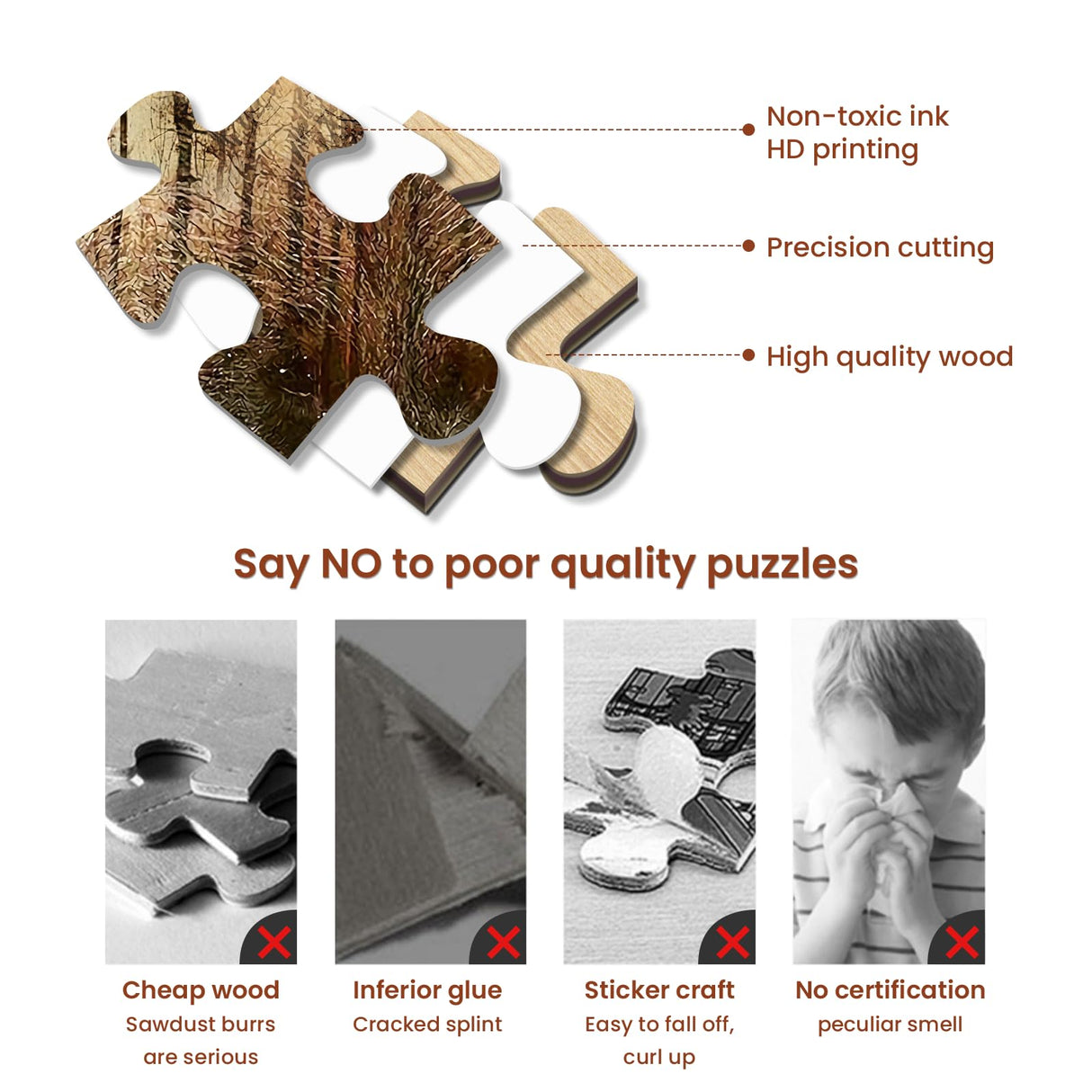 WOZUIBAN Adult Puzzle Classic Jigsaw Puzzle 1000 Pieces Wooden Puzzle DIY Forest Map Bear Modern Home Decor Unique Gift Intellectual Game 75x50cm najiaxiaowu