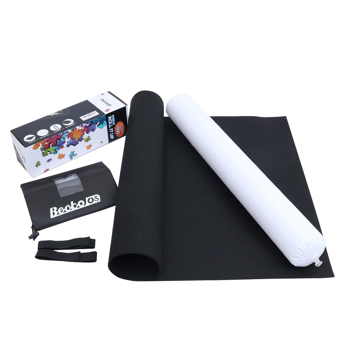 Becko US Puzzle Mat Roll Up Puzzle Mats for Jigsaw Puzzles Puzzle Roll Up Mat Puzzle Board Puzzle Keeper Puzzle Storage with Drawstring Storage Bag for Up to 1500 Pieces Becko US