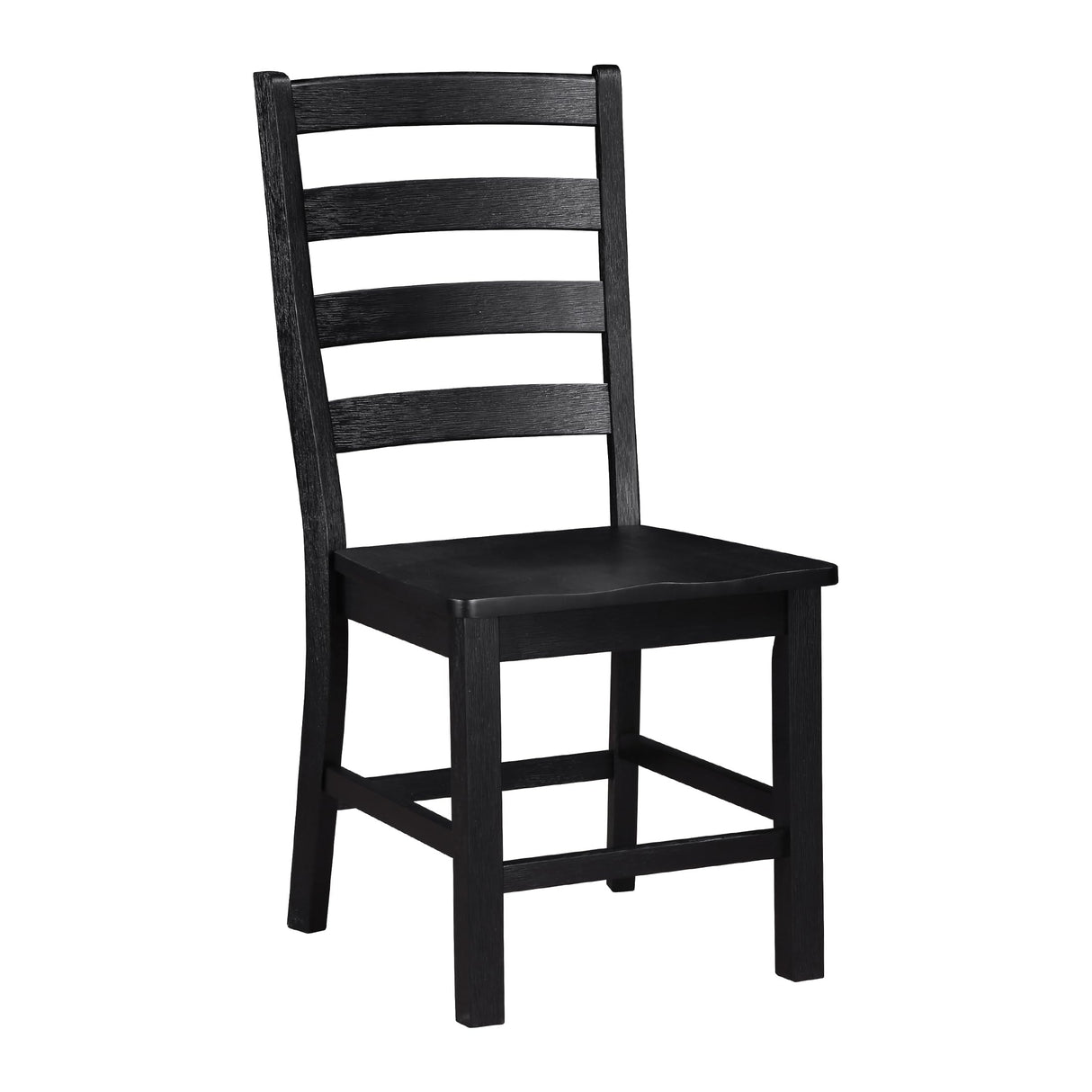Lexicon Dining Chairs Set of 2, Dining Chairs with Solid Wood Legs and Footrest, High Ladder Back Farmhouse Dining Chairs, Wooden Dining Room Chairs, Black Lexicon