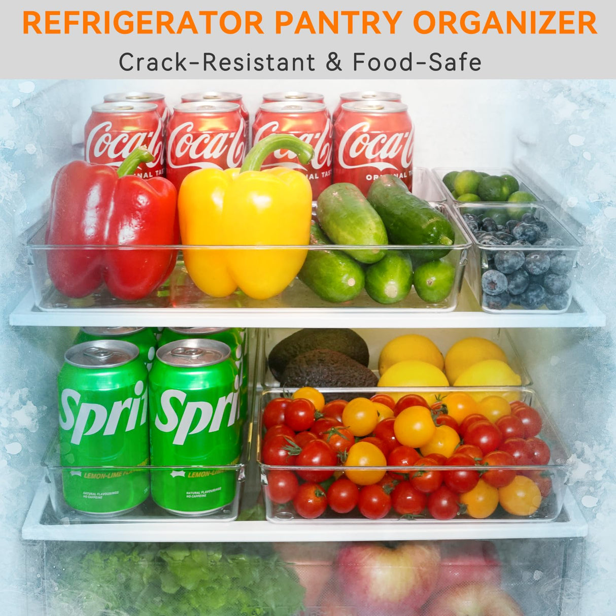 6 Pack Large Clear Plastic Drawer Organizer Trays, Acrylic Kitchen Drawer Organization and Storage Dividers, Non-Slip Storage Bins for Makeup, Kitchen Utensils, Bathroom, Jewelries and Office Desk Criusia