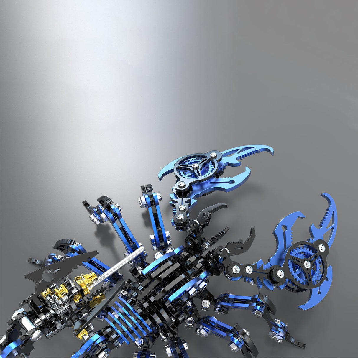 Scorpion 3D Metal Puzzles Kits for Adults Teens – 454 Pcs – Mechanical Assembly Models – 4 Hours to Build – Ideal for Gifts and Decorations (Blue and Black) Metalkitor