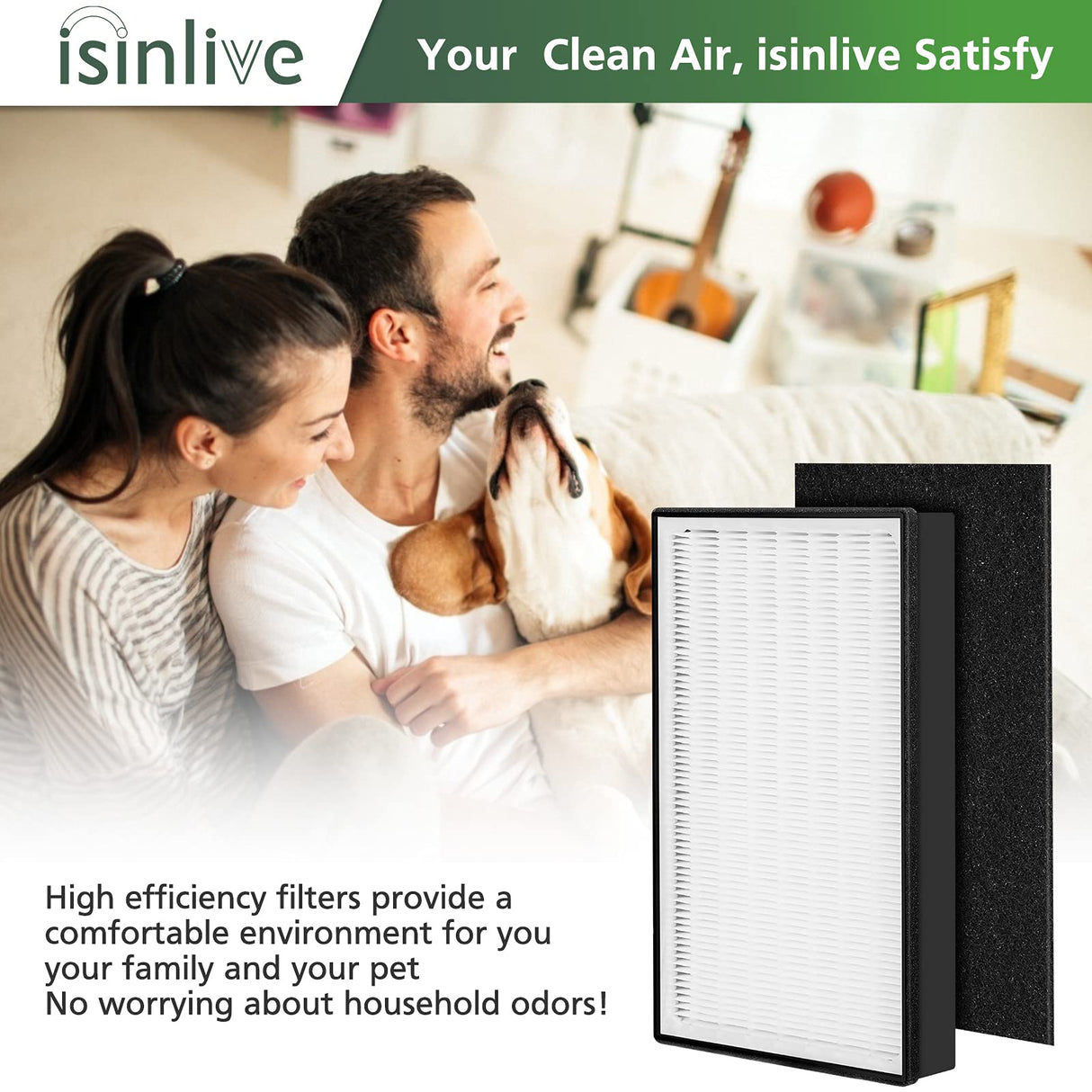 2 Pack A2 H13 HEPA Replacement Filter Compatible with 3M Filtrete Room Air Purifier Models FAP-C02-A2, FAP-C03-A2, FAP-T03-A2, Part # 1150101 isinlive