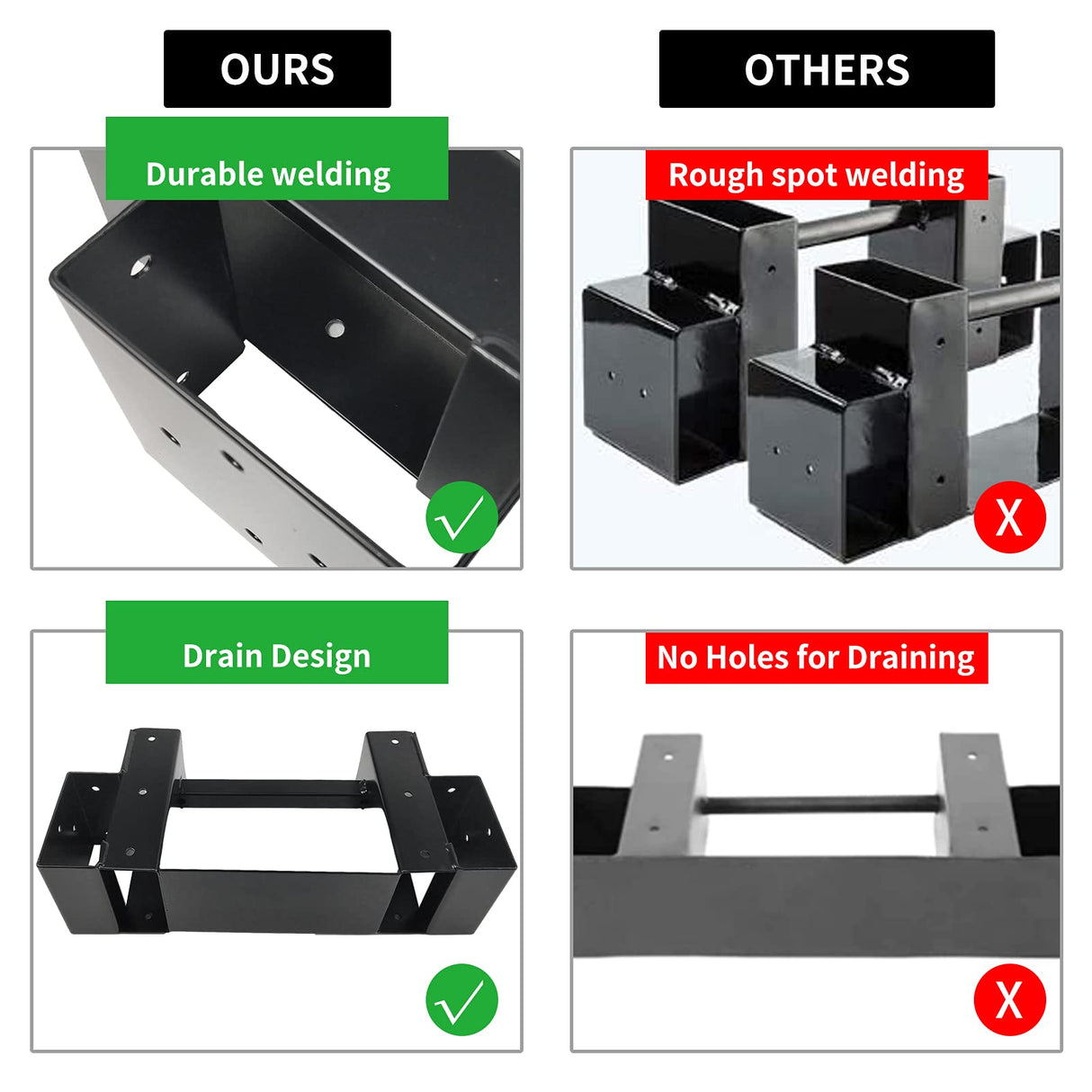 Foozet Firewood Rack Outdoor with Wood Screws Log Rack Heavy Duty Steel Adjustable to Any Length Station Firewood Bracket Kit Black Medium Foozet