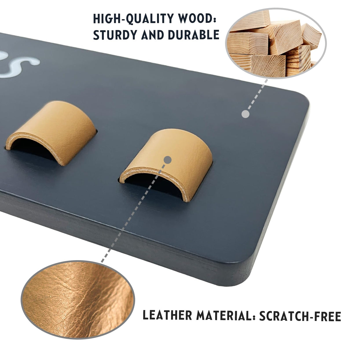 Sunglasses Holder Organizer Eyeglasses Holder Stand Wood Glasses Storage Organizer for Wall Sunglasses Display for Multiple Glasses for Women, Men, Family Bedroom, Entryway (Gray-1pcs-long) Fippkargo