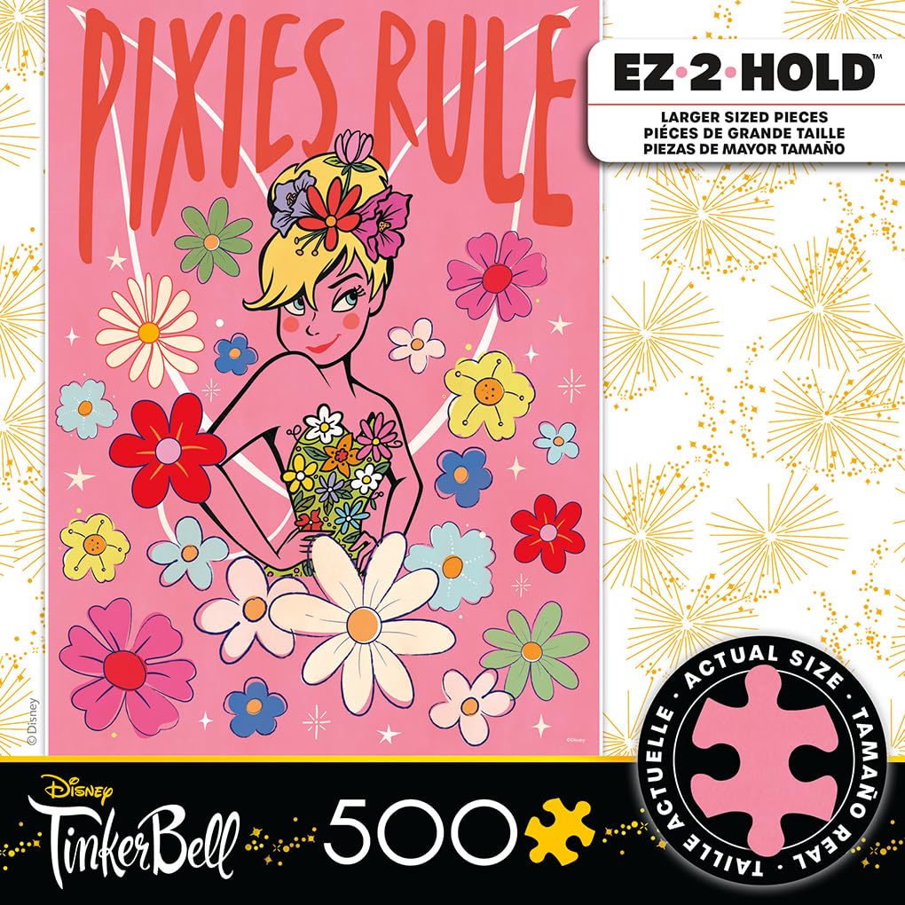 Ceaco - Disney - Tinker Bell - Pixies Rule - 500 Larger Sized Piece Jigsaw Puzzle Ceaco