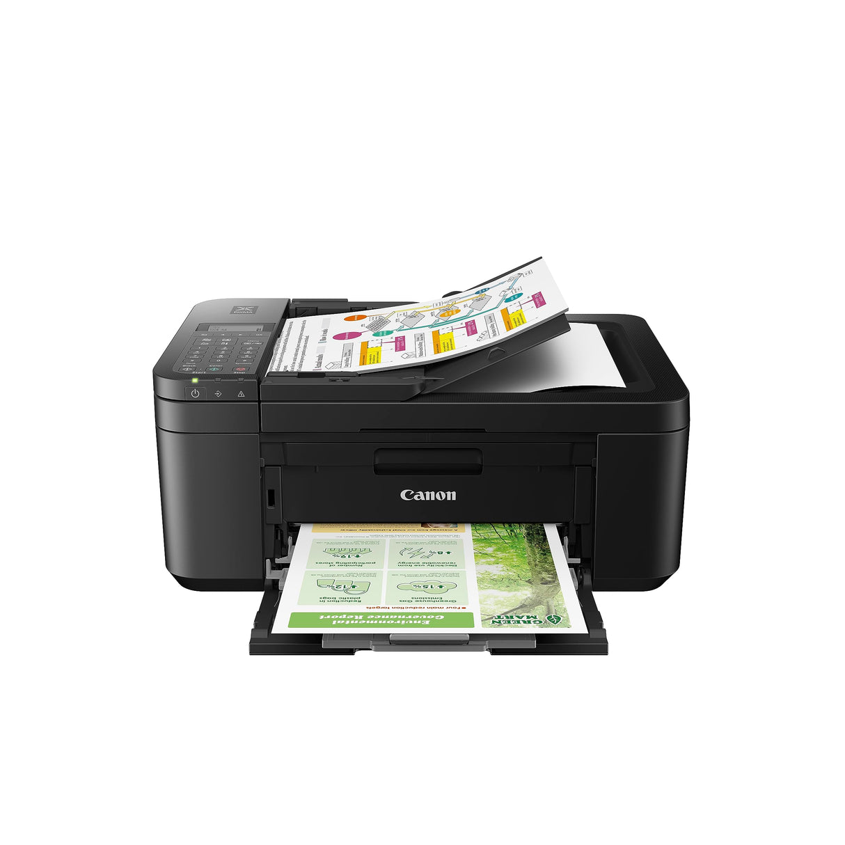 Canon PIXMA TR4720 All-in-One Wireless Printer, Home Use with Auto Document Feeder, Mobile Printing and Built-in Fax, Black Canon