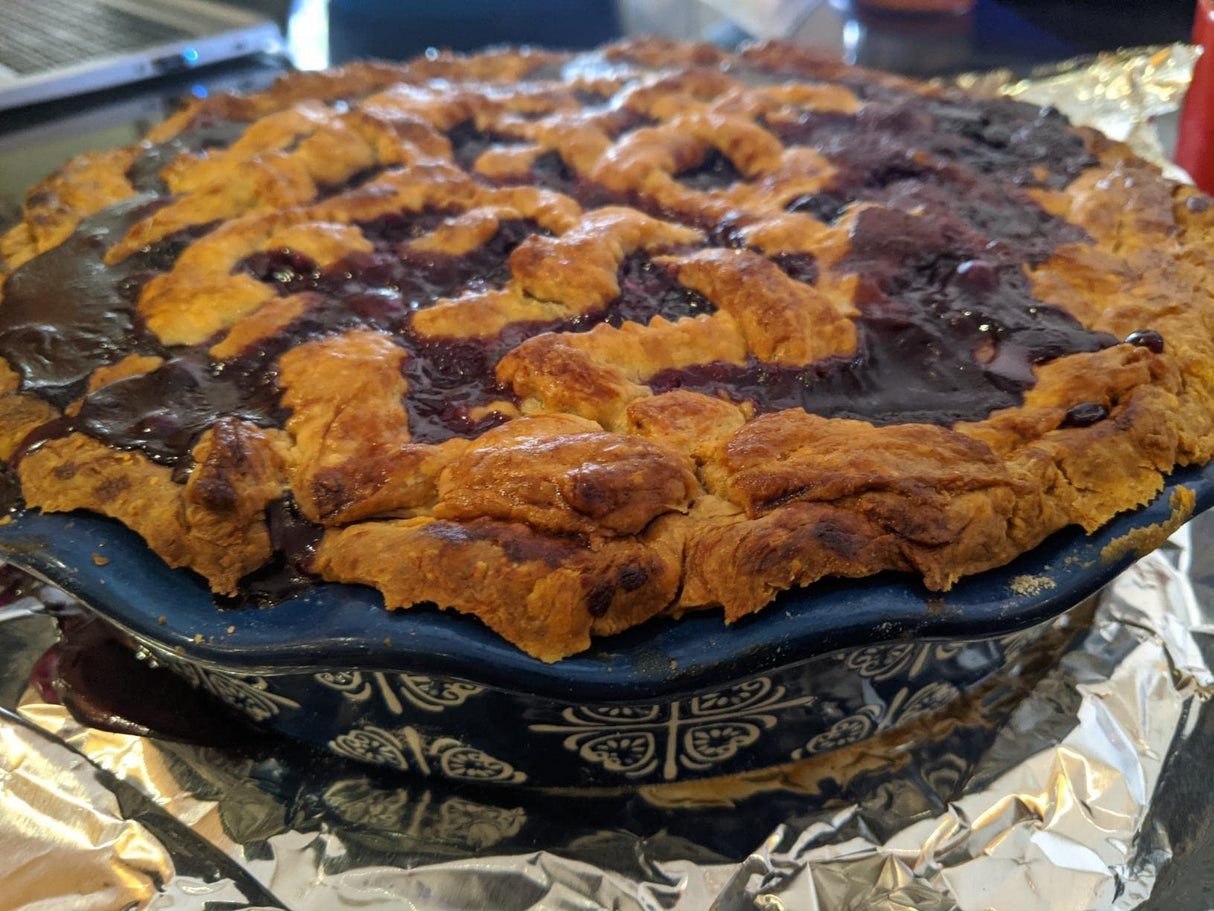 Wisenvoy Pie Pan Ceramic Pie Dish Blue Pie Plate Porcelain Deep Dish Pie Pan Non-Stick Pie Pans Wisenvoy