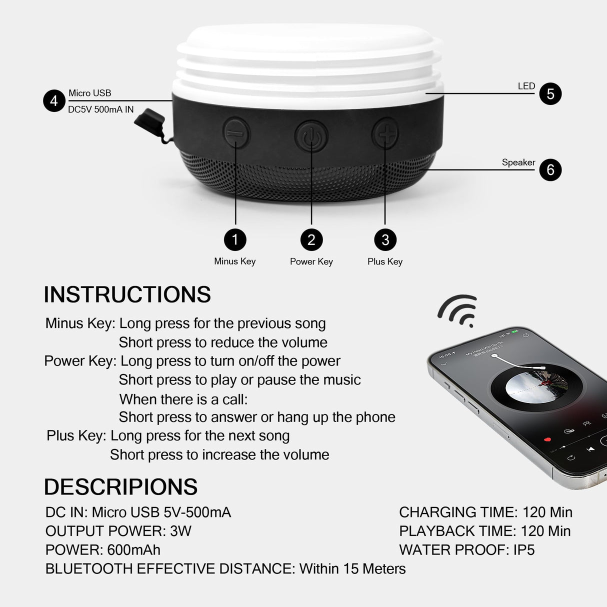 sweet grain Sublimation Speaker Tumblers 20 oz(4Pack) - Music Speaker Tumblers with Lids and Straws, Skinny Straight Sublimation Tumblers with Speaker & USB Charging Cables for DIY Gift - Black sweet grain