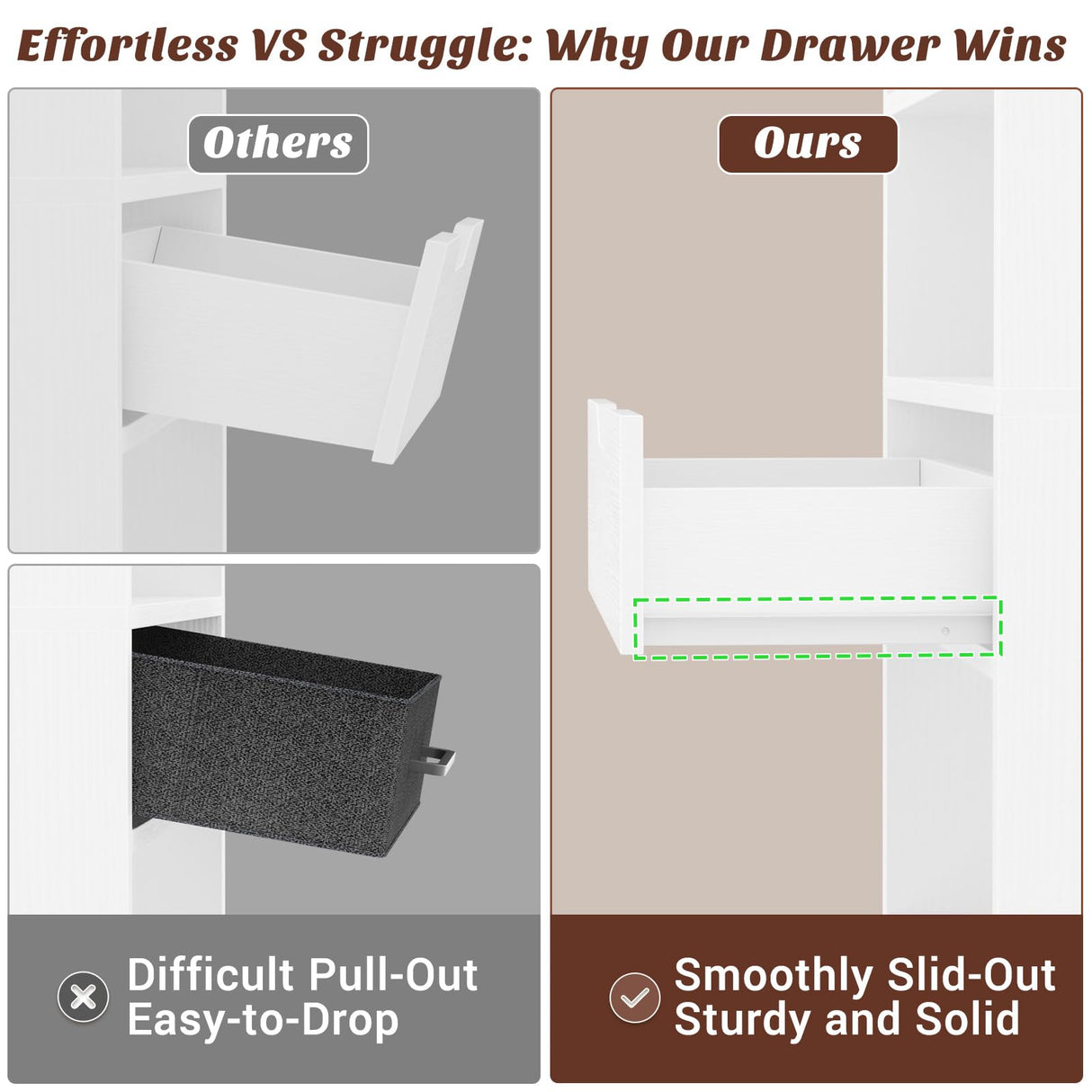 Armocity 8-Tier Book Shelf with Drawer, 73.6" Tall Bookcase and Bookshelf Modern Freestanding Open Display Shelves for Living Room Home Office, Bedroom, White Armocity