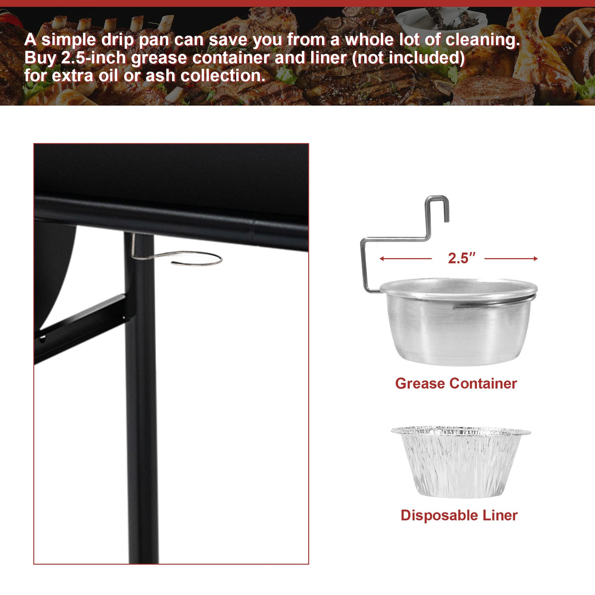 Royal Gourmet CC1830M 30-Inch Barrel Charcoal Grill with Offset Smoker & Warming Rack, Outdoor BBQ Grill with 811 Sq. In. Cooking Space for Backyard, Patio and Parties, Black Royal Gourmet