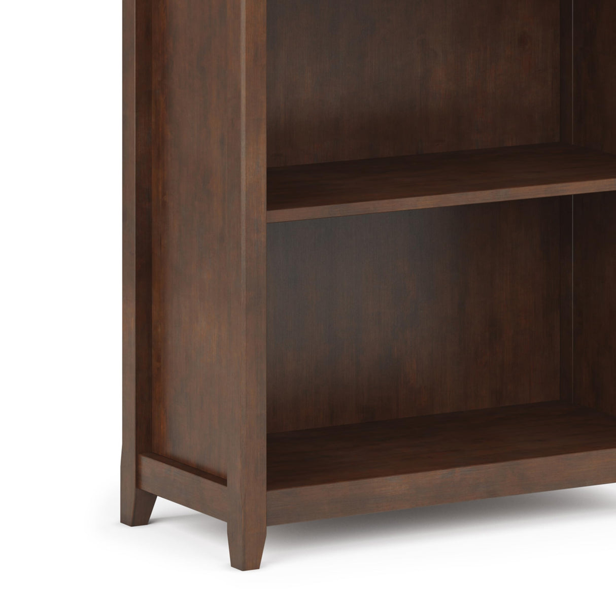 SIMPLIHOME Amherst SOLID WOOD 30 Inch Transitional 5 Shelf Bookcase in Russet Brown, For the Living Room, Study Room and Office SIMPLIHOME