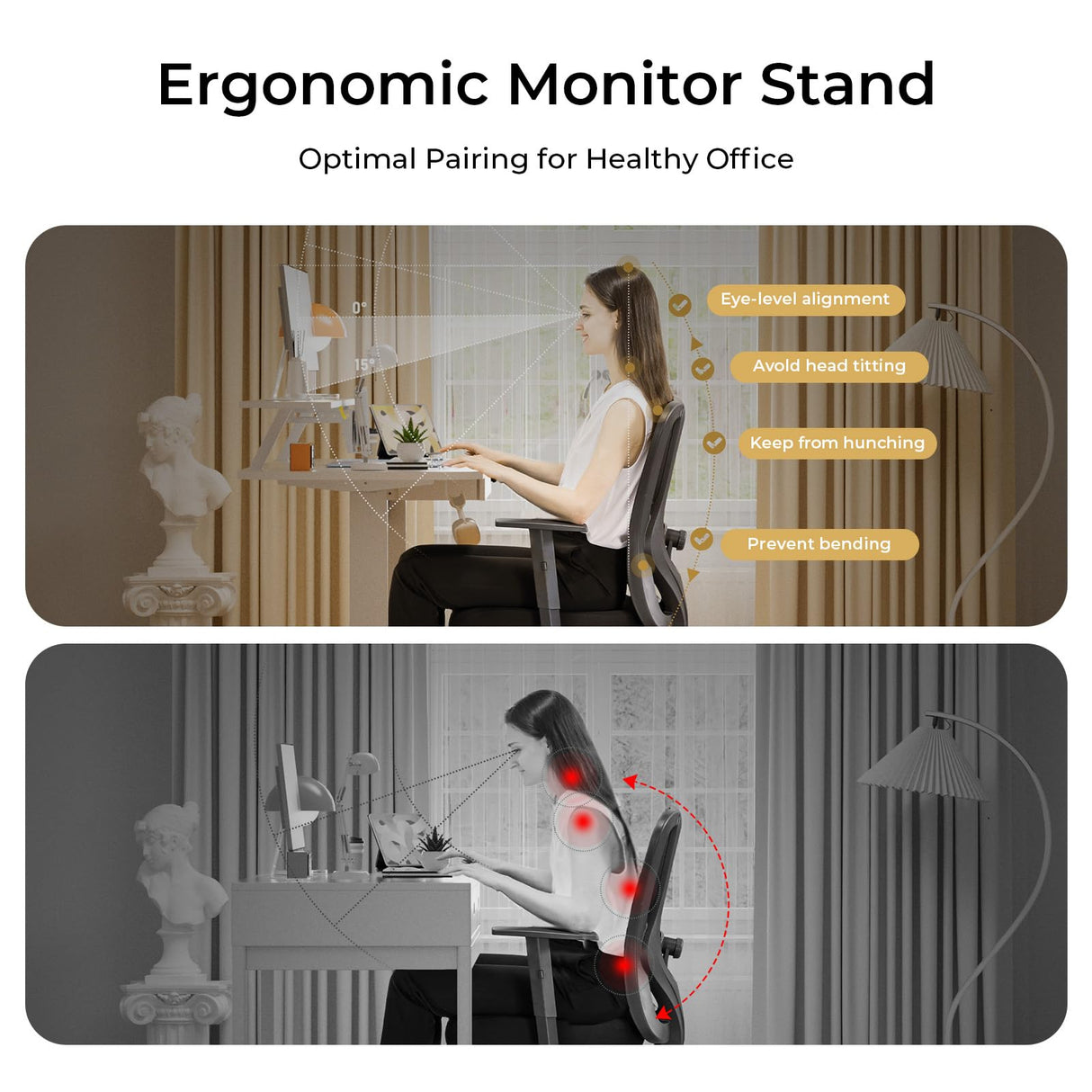 COMHOMA Electric Standing Desk with Drawers, 48 x 24'' Sit Stand up Desk with Monitor Stand, Laptop Stand, Height Adjustable Ergonomic Home Office Computer Desk with Memory Preset Controller COMHOMA