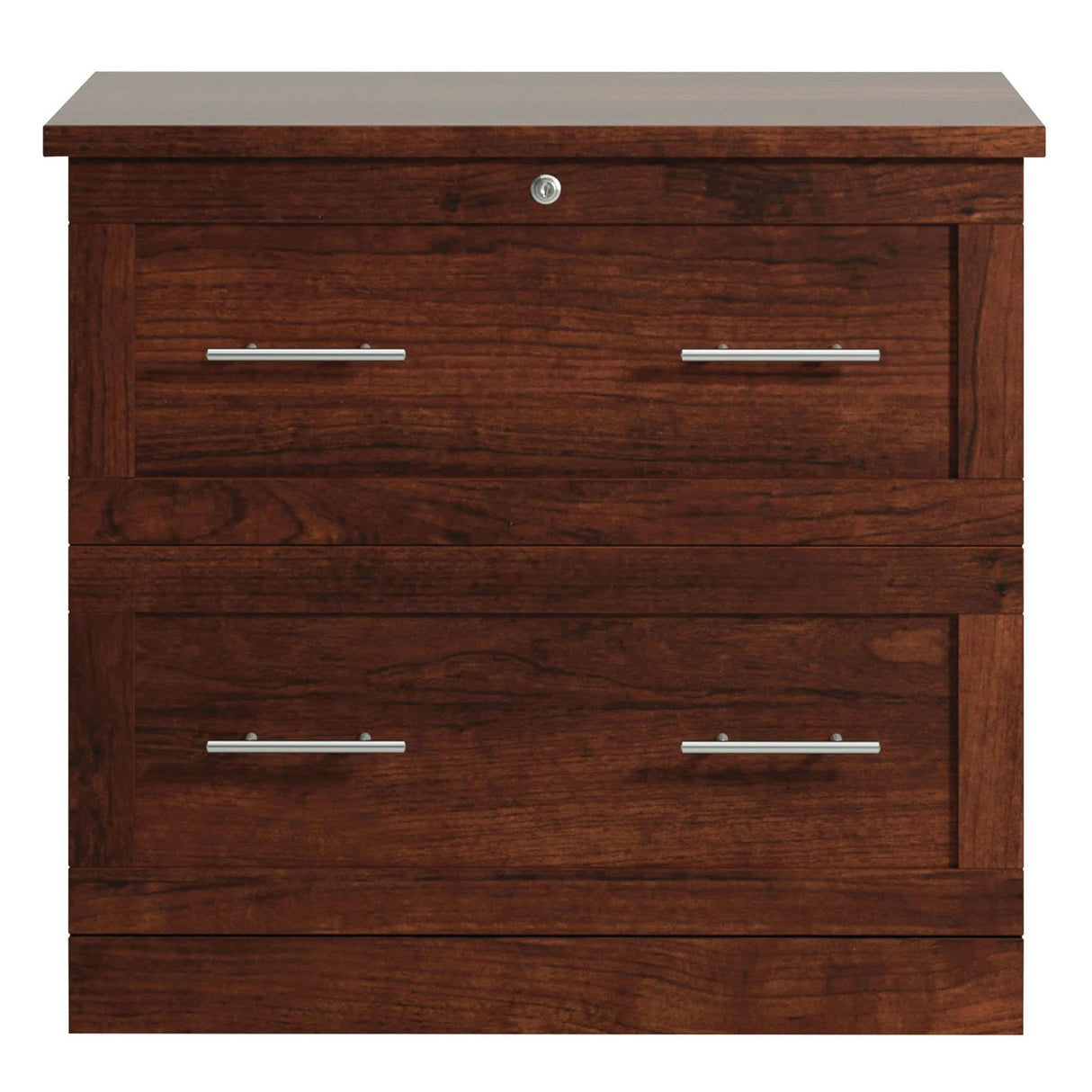 Realspace® 29-7/16"W x 18-1/2"D Lateral 2-Drawer File Cabinet, Mulled Cherry Realspace