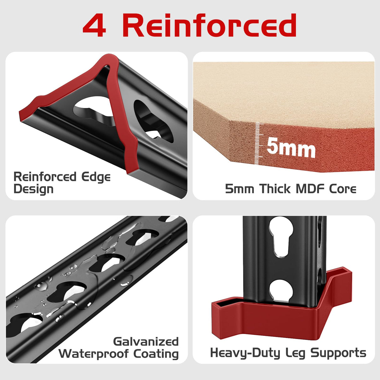 TigerParty 2020LBS Garage Shelving Units, 5-Tier Storage Shelves Heavy Duty, Adjustable Metal Shelving Rack for Kitchen, Closet, Warehouse, Pantry, 72" H x 35.55" W x 16" D TigerParty