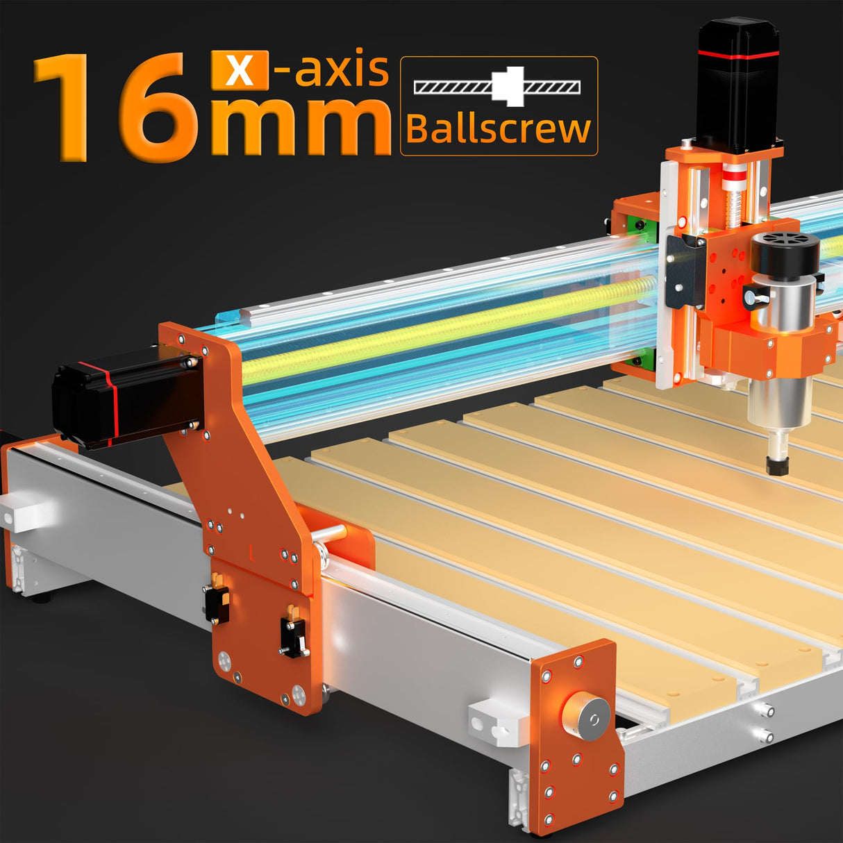 FoxAlien XE-PRO 8040 Extension Kit with Upgraded Hybrid Spoilboard for X-axis, Compatible with XE-PRO CNC Router Machine FoxAlien